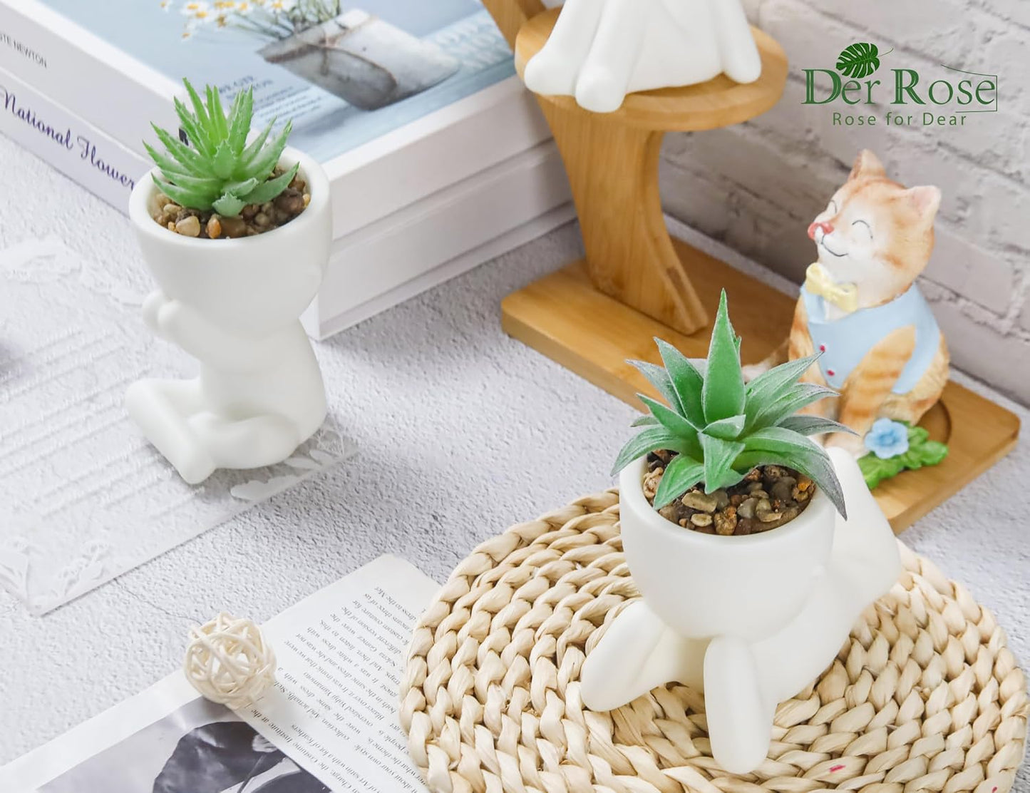Fake Plants / White / Set of 3