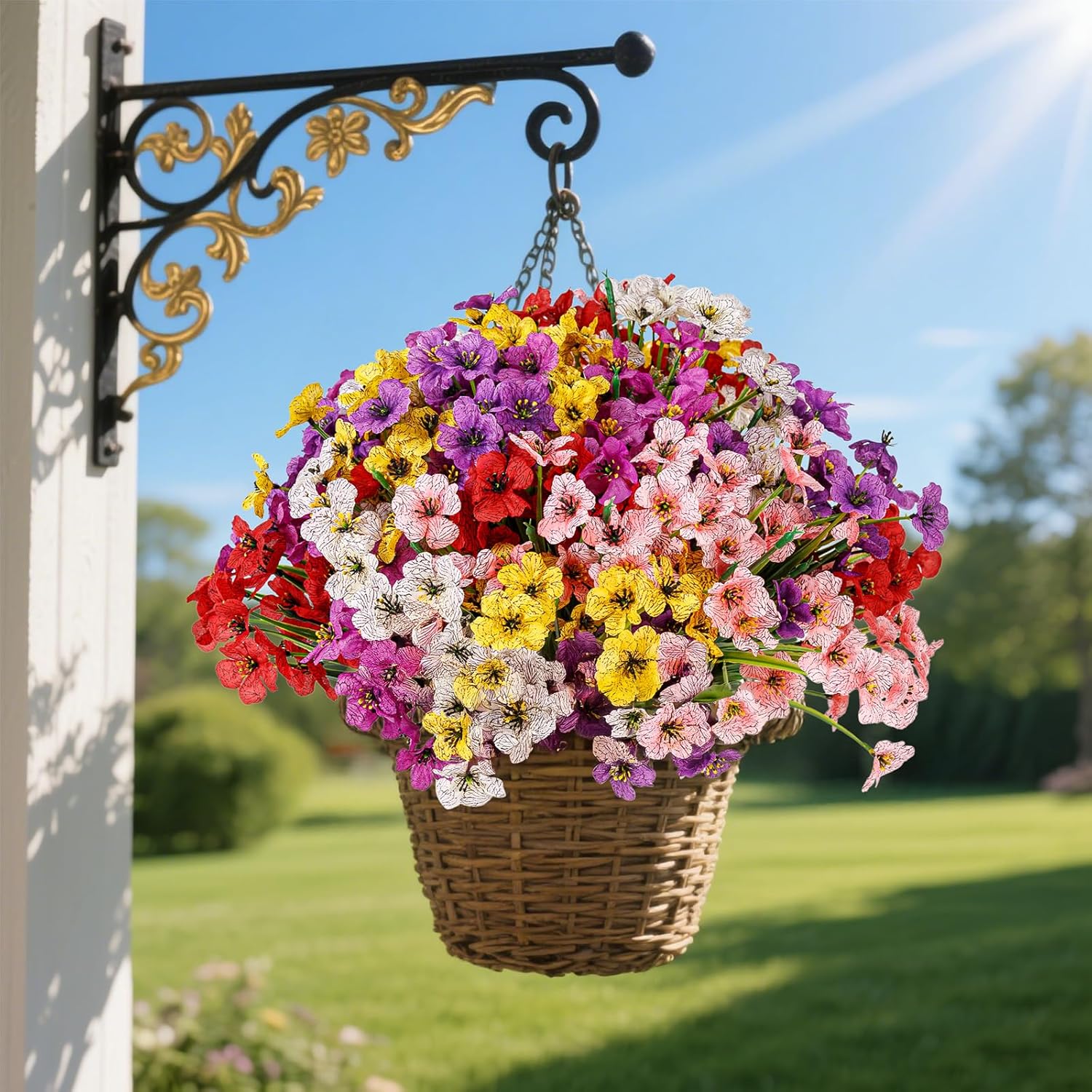 Artificial Plants / 24 Bundles Artificial Flowers
