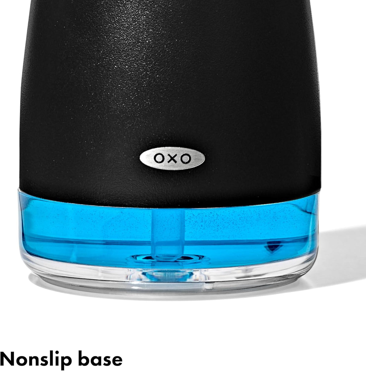 OXO Good Grips Stainless Steel Easy Press Soap Dispenser - Matte Black | 15 oz Capacity, One-Handed Press