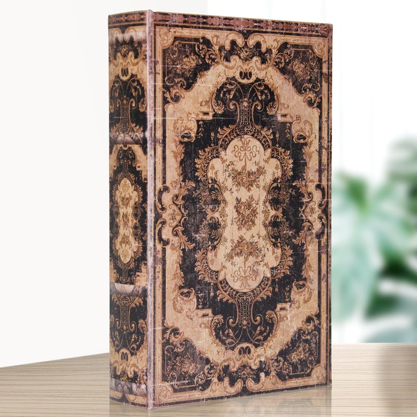 Vintage Faux Wood Book Box / Vintage Pattern