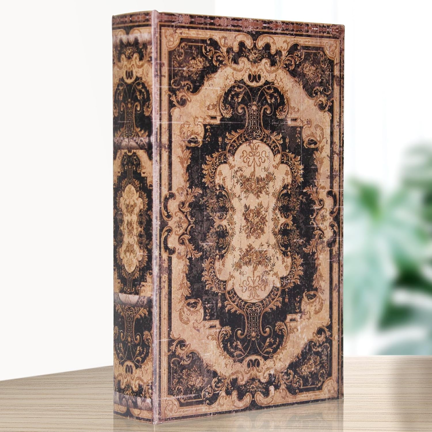Vintage Faux Wood Book Box / Vintage Pattern