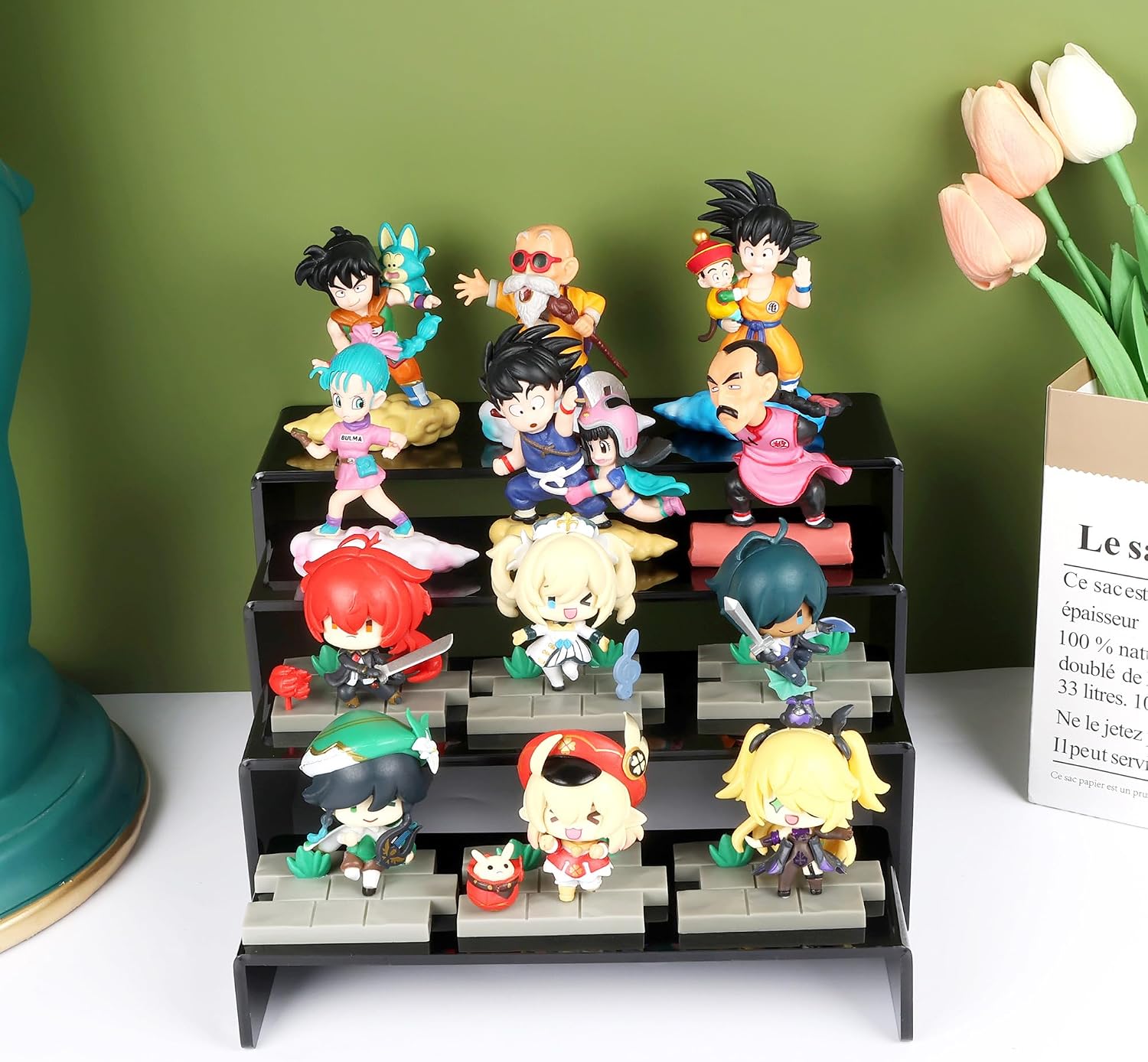4-Level Tiered Display Stands for Cupcakes / Black / Set of 4