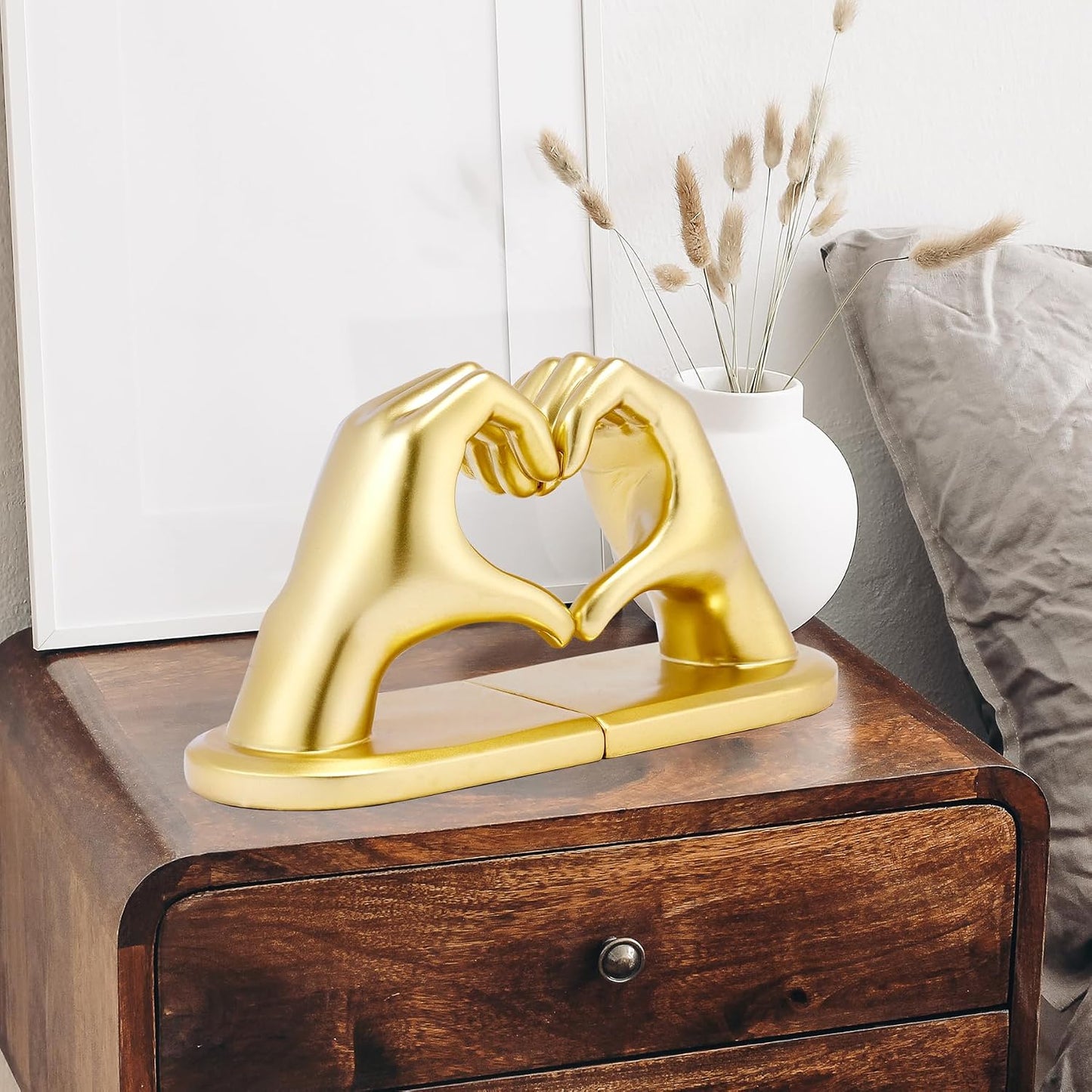 Gold Book Ends Bookends Heart Design / Bookend-gold