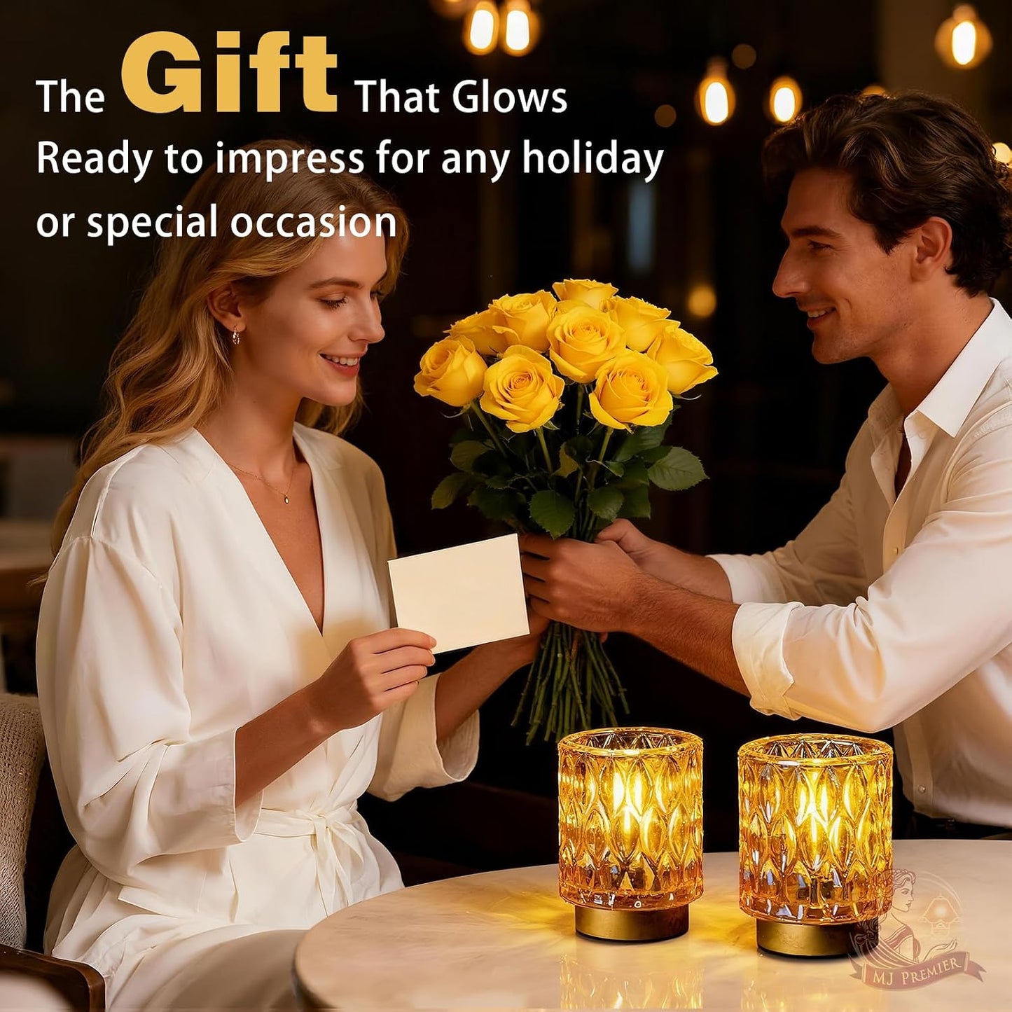 Battery Operated Table Lamps Timer / Amber / 2 Packs