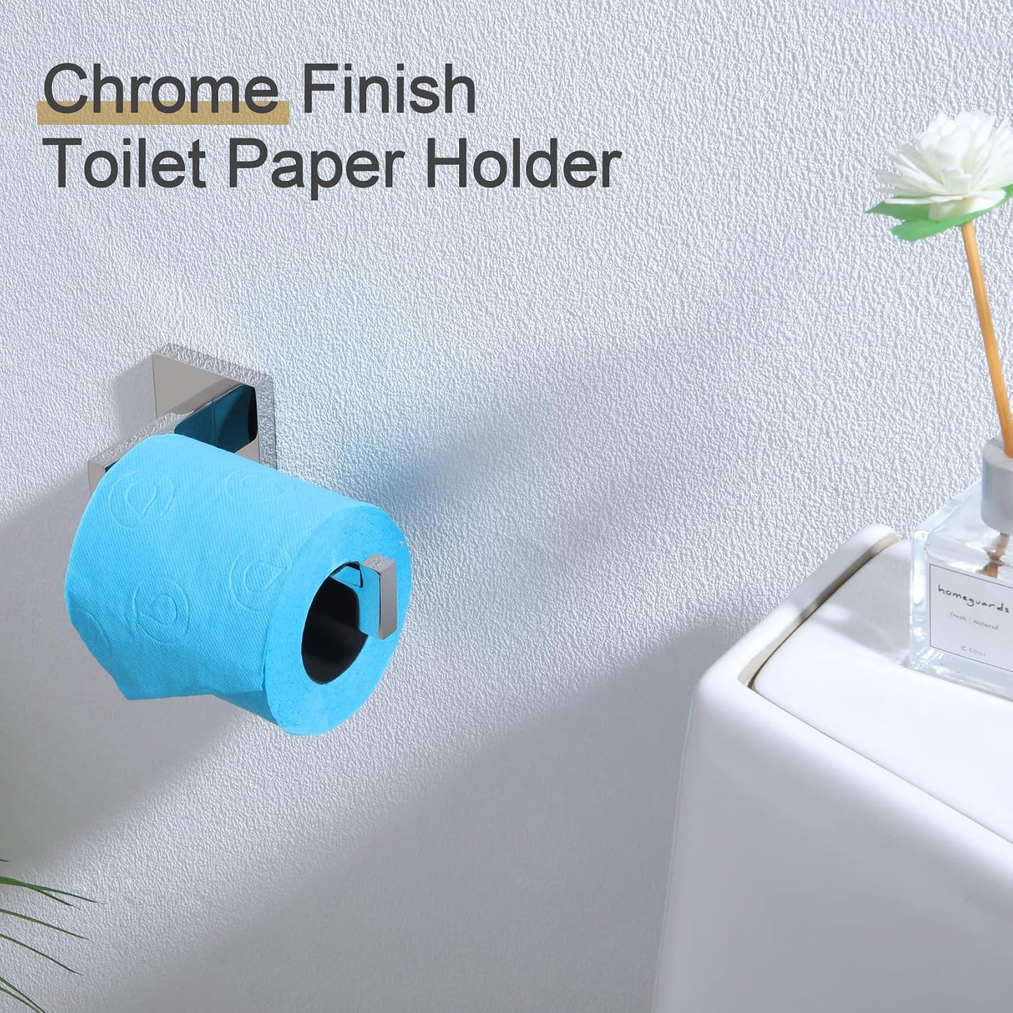 KOKOSIRI Toilet Paper Holder Chrome Toilet Roll Holder for Bathroom Kitchen Washroom T-304 Polished Stainless Steel