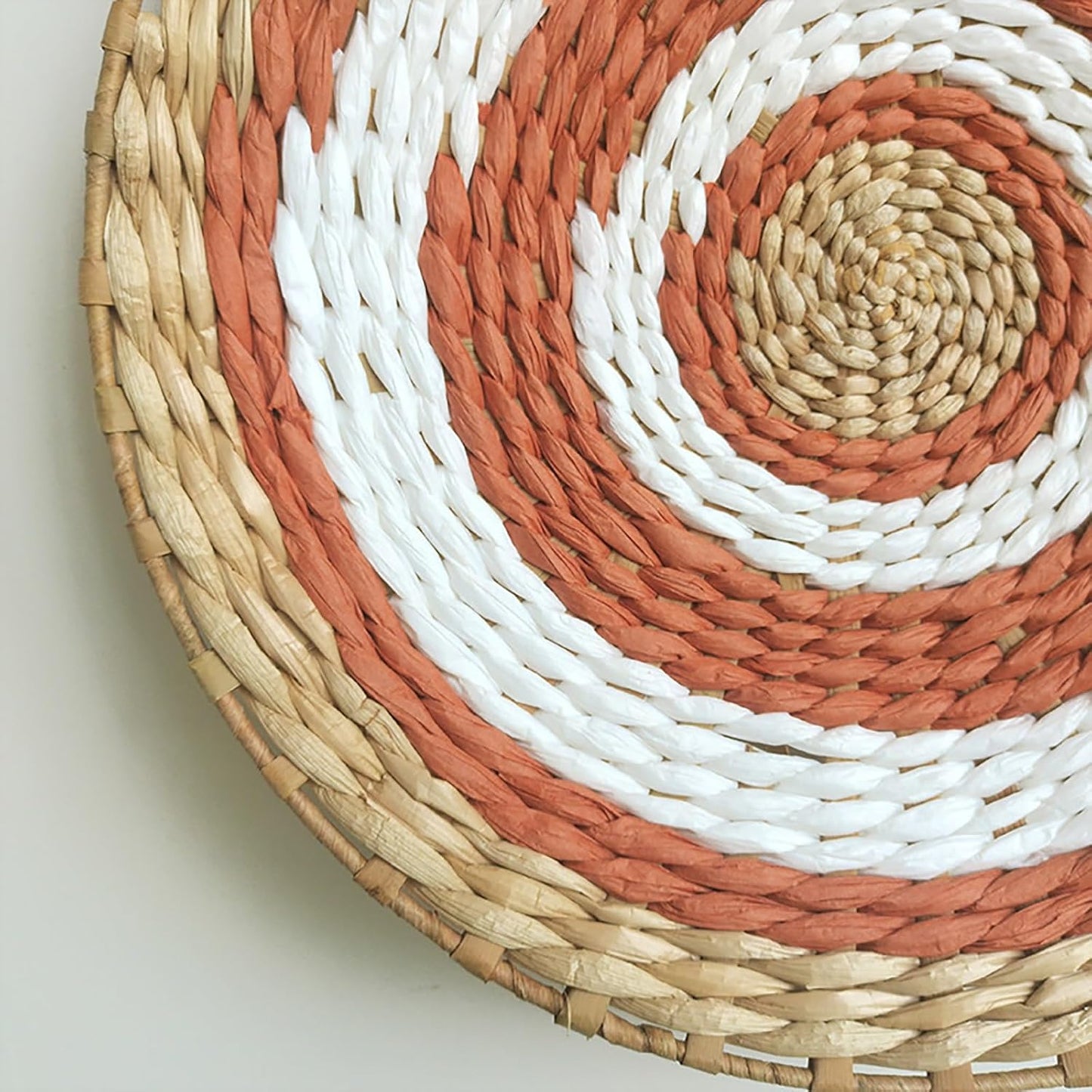 Woven Wall Basket Decor / Orange B-34cm