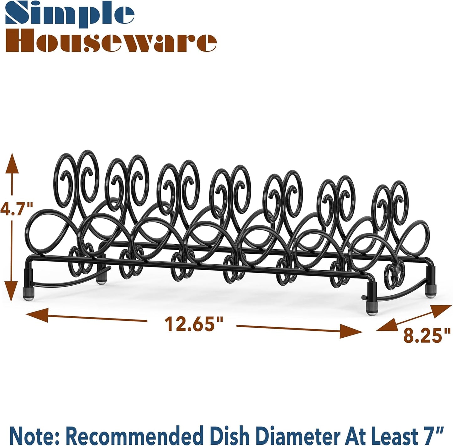 Vertical Plate Stand Holder Dish Rack Dinnerware Organizer