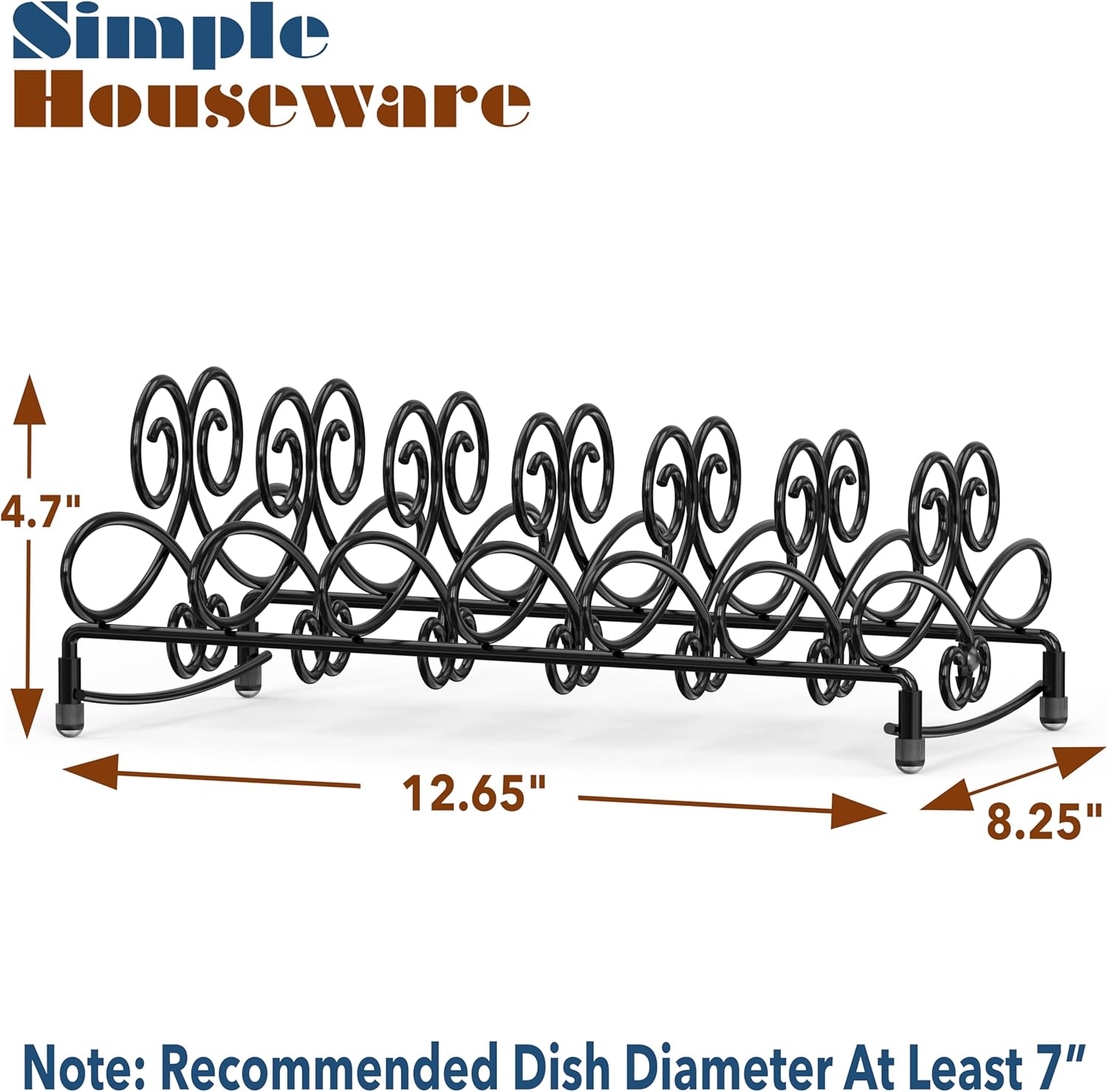Vertical Plate Stand Holder Dish Rack Dinnerware Organizer