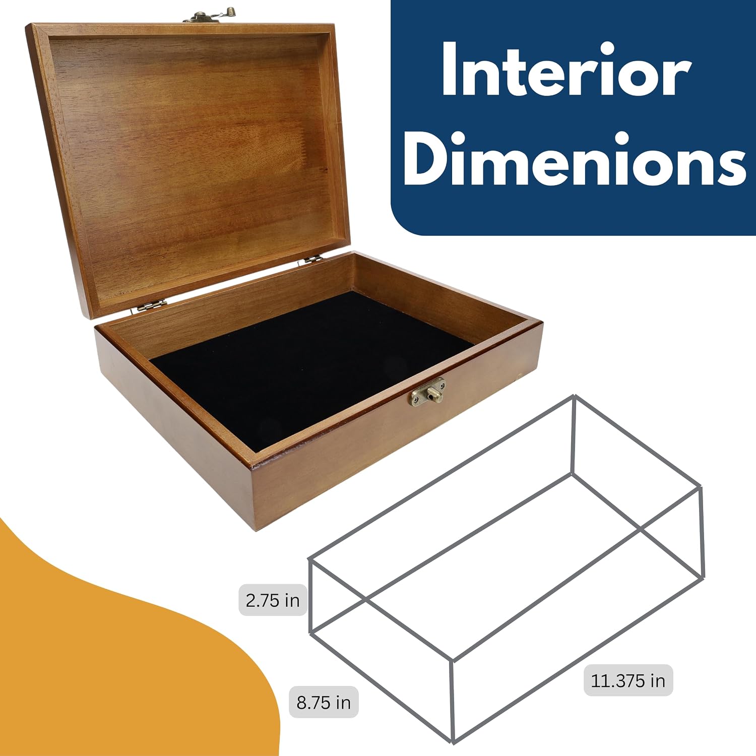 Old World Wooden Box / Walnut Finish