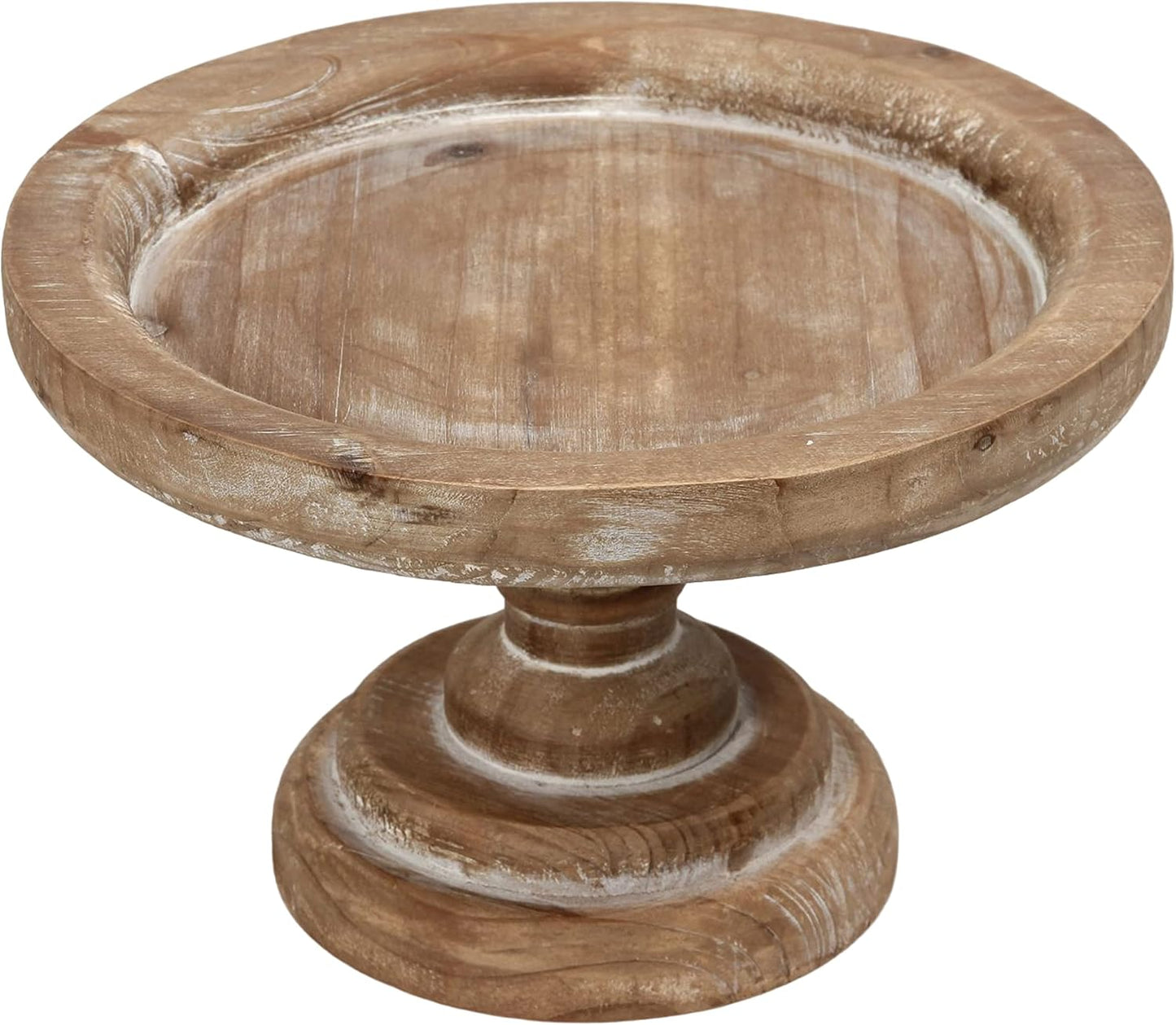 11" Rustic Cake Stand / Brown / 10.6 x 10.6 x 6.7