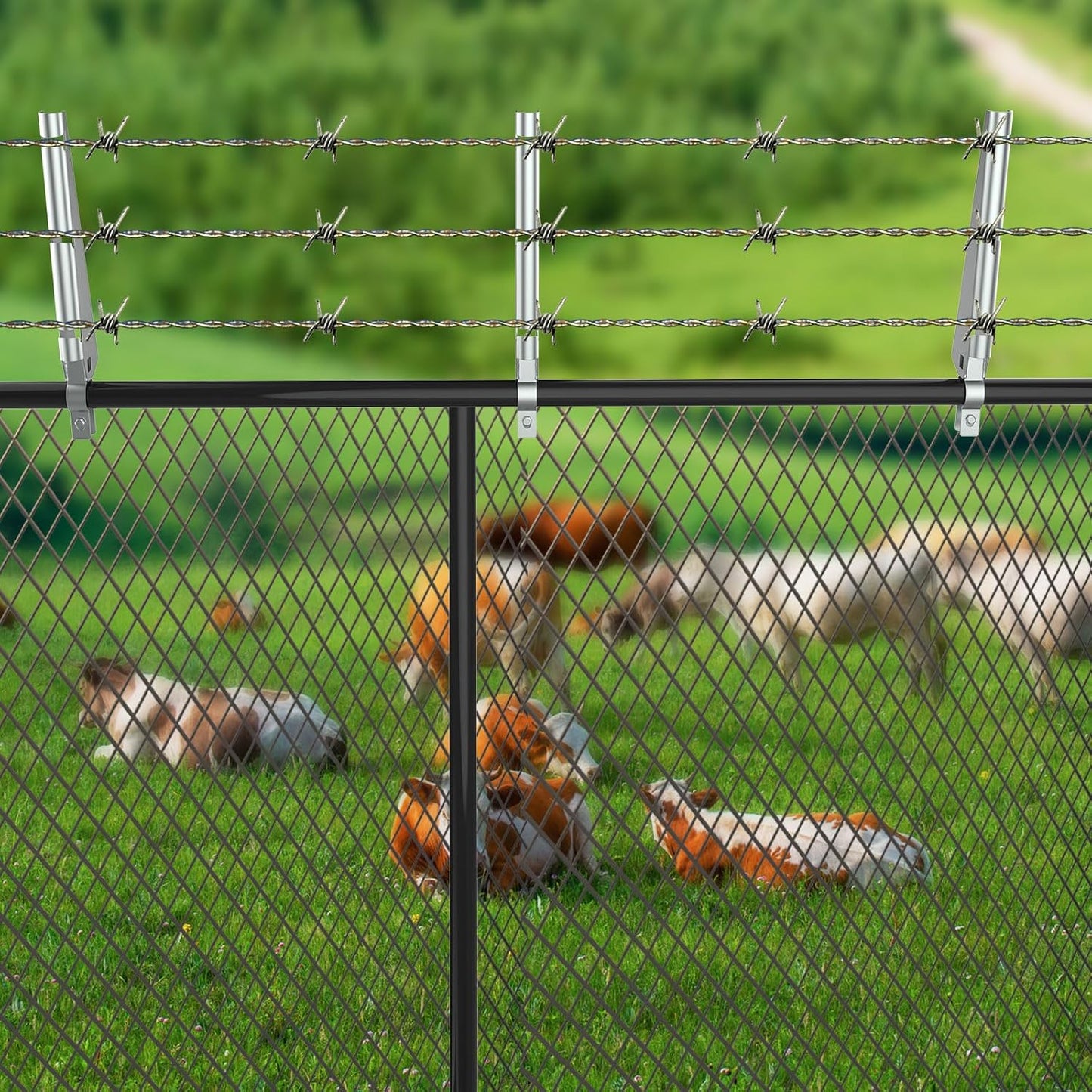 Barbed Wire Arm for " Chain Link Fence / 1-5/8 / Set of 15