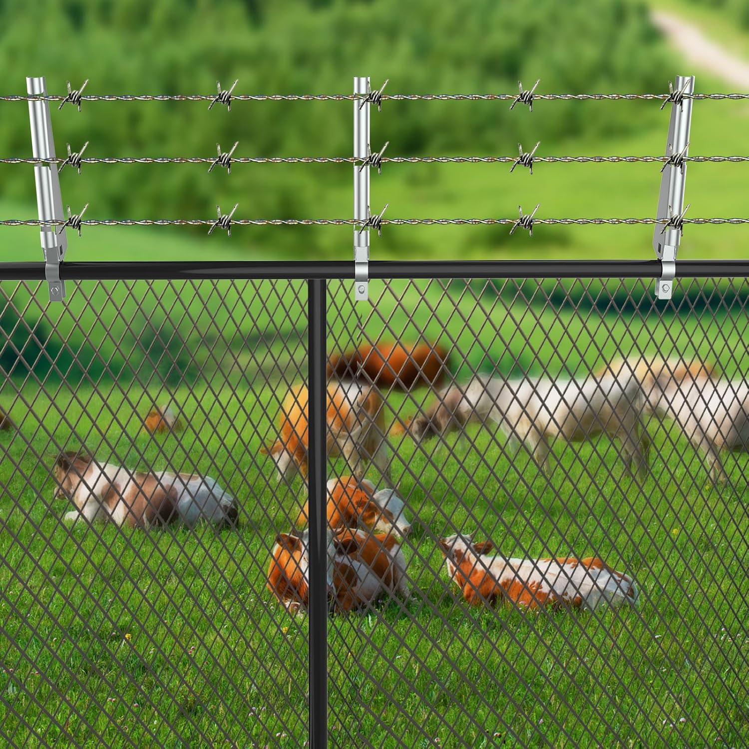 Barbed Wire Arm for " Chain Link Fence / 1-5/8 / Set of 15