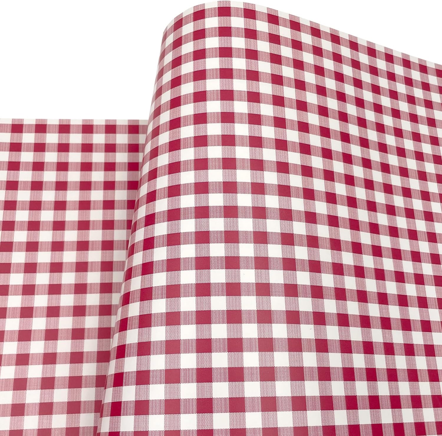 Wallpaper Roll Holiday Checker Peel and Stick Wall Tabletops Backsplash Vinyl / 393.7 x 17.7 / Red