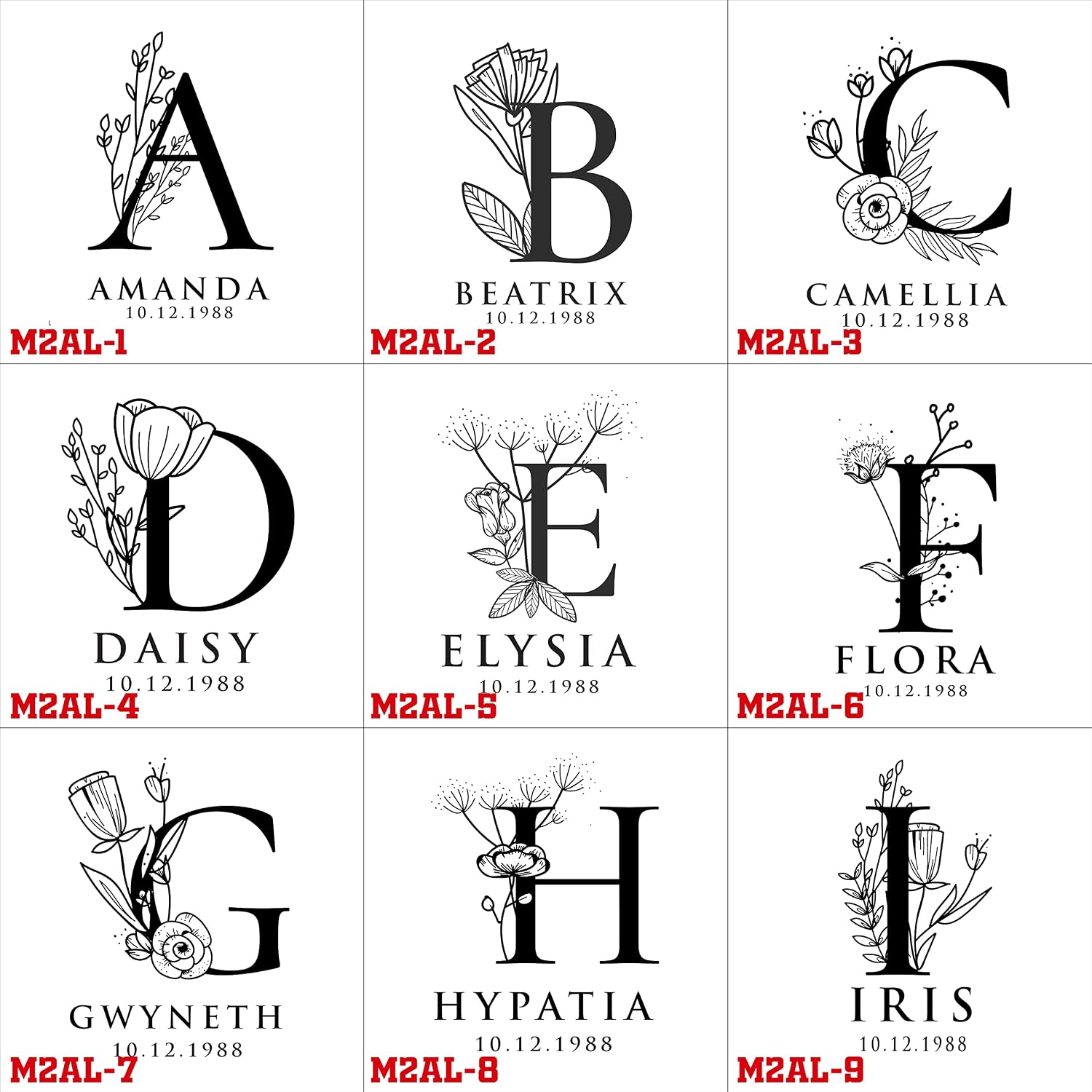 Personalized Alphabet Gifts for Women, Men - Handmade Accessories Desk Organizer with Rotating Phone Stand, Watch
