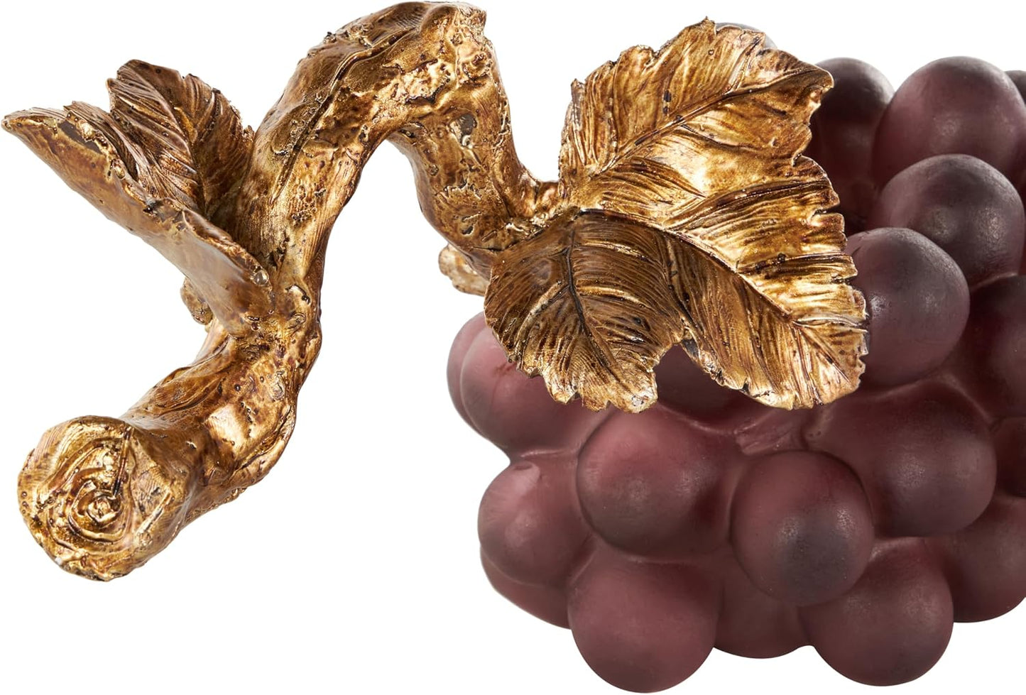 Accent Figurine / Polystone Fruit Decorative Sculpture Grape Home Decor Statue / Gold / 14 x 5 x 6