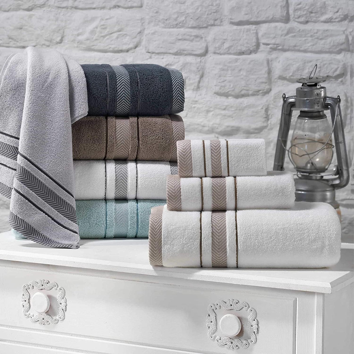 Bath Towels Set for Bathroom – Luxury 6-Piece Cotton Towels, Soft Absorbent & Quick Dry, 600 GSM Bath Towels for