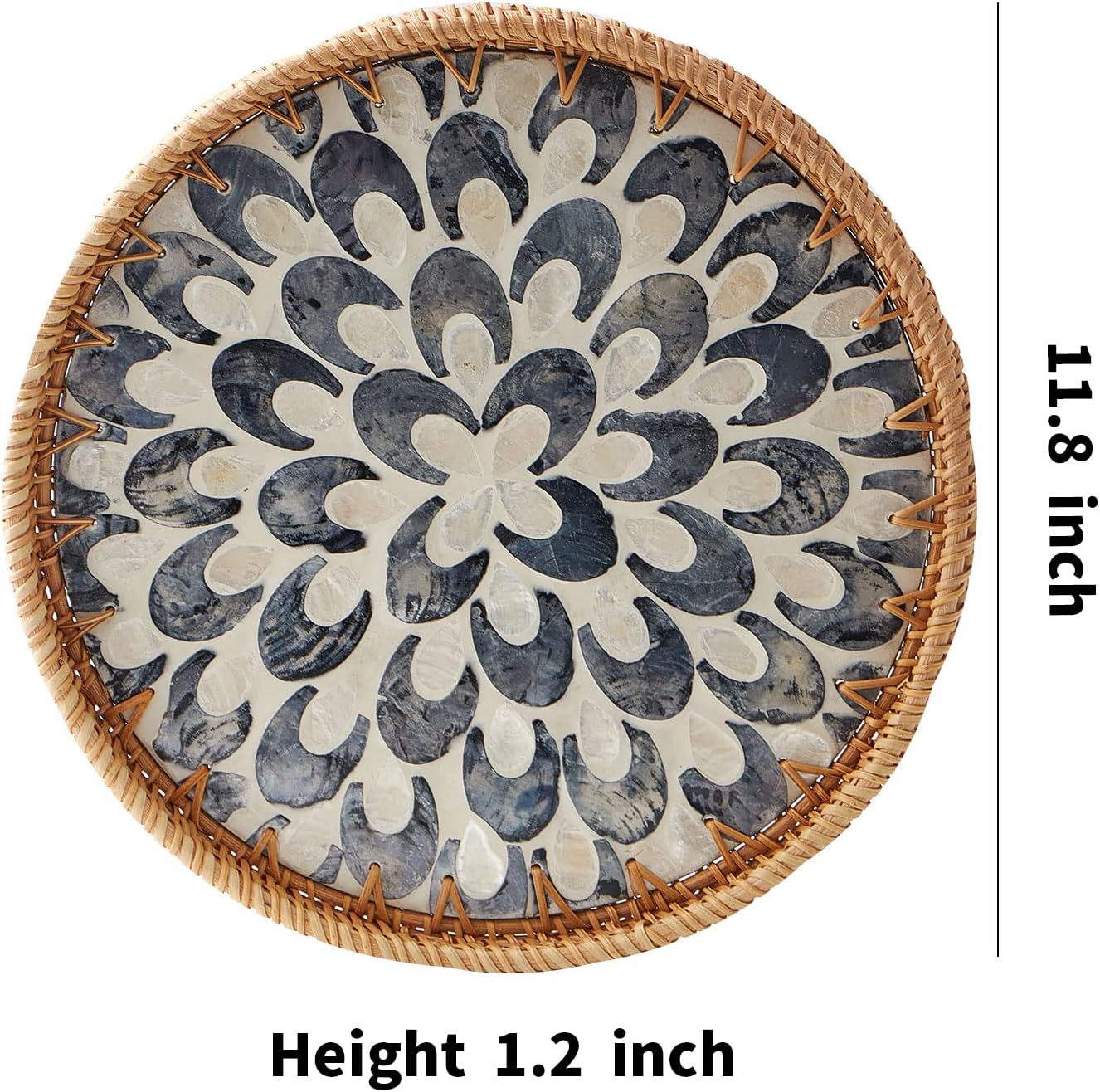 Round Rattan Tray / Plume / 11.8