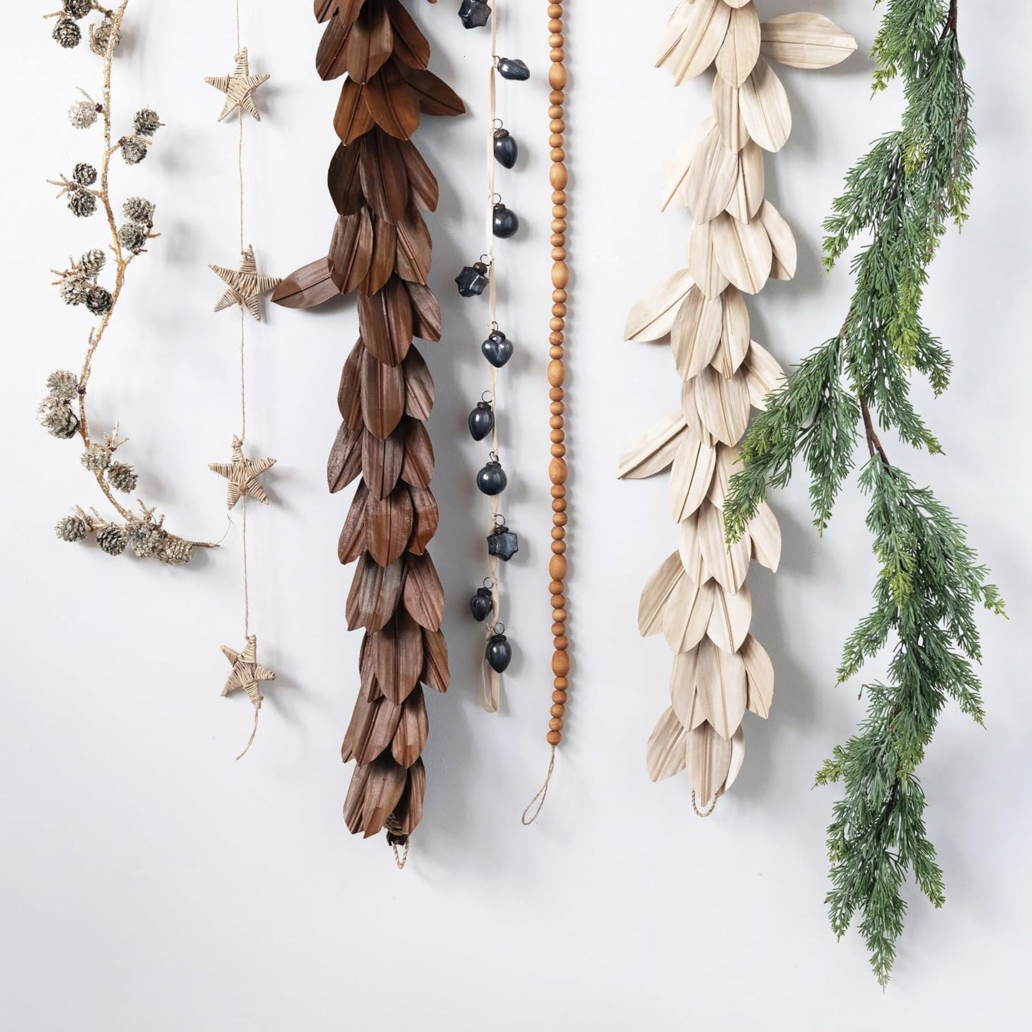Creative Co-Op 84" L Faux Cedar Garland, Green