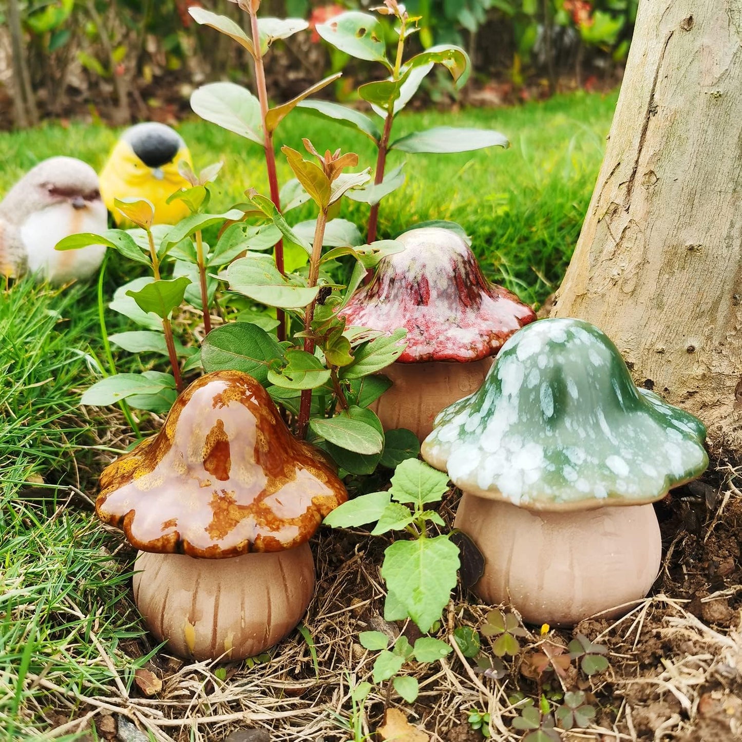 Flower Pot / Indoor and Outdoor Statue Home Office Desk Decoration / Set of 3