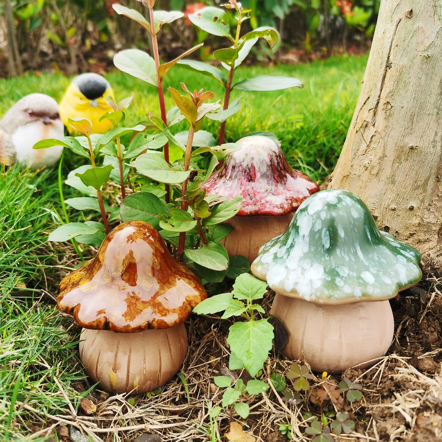 Flower Pot / Indoor and Outdoor Statue Home Office Desk Decoration / Set of 3