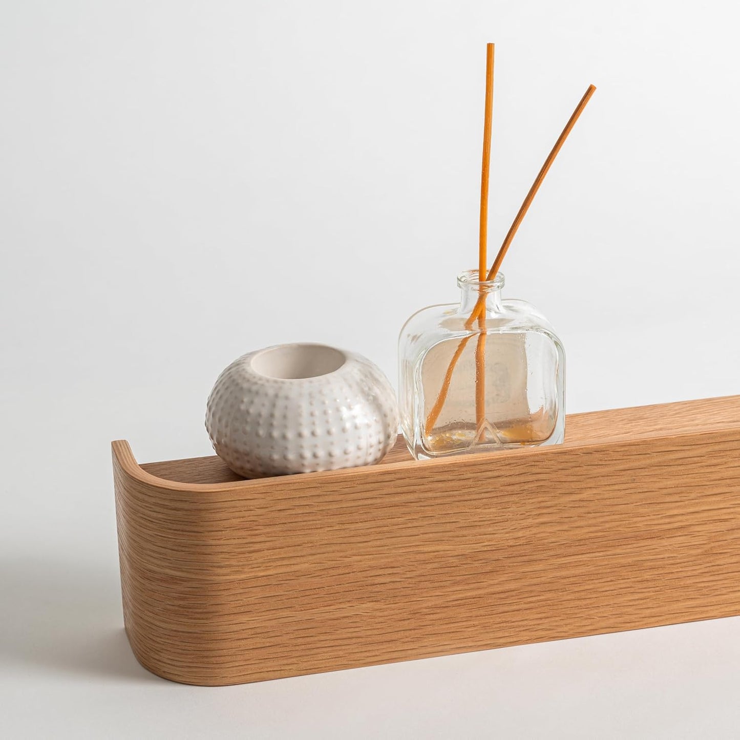 Kazai. Wall-Mounted Coat Rack 'Toke' - Modern Design Coat Rack with Hidden Wall Hooks - Solid Wood Veneer Panel Coat