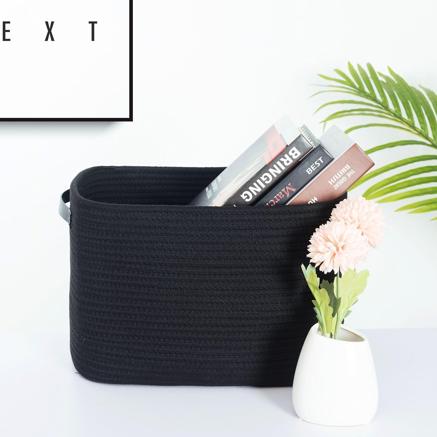 Woven Baskets for Storage / Black / Black / Set of 3