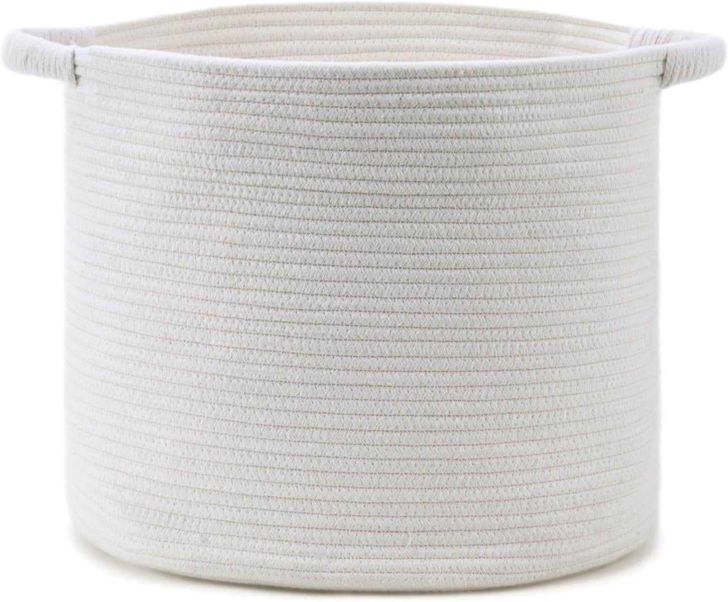Blanket Basket / Pillows & Laundry / White / 16 x 16 x 14
