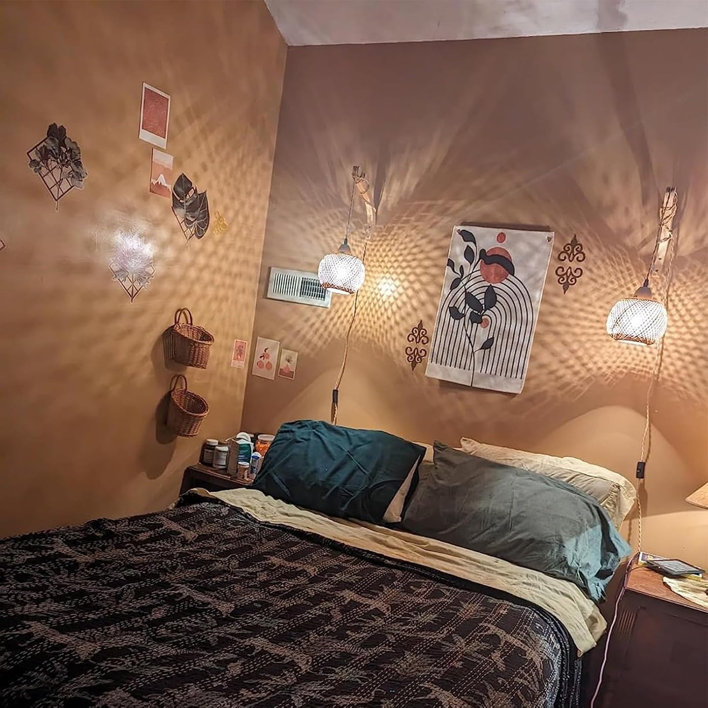 Boho Wall Lamp / Orange