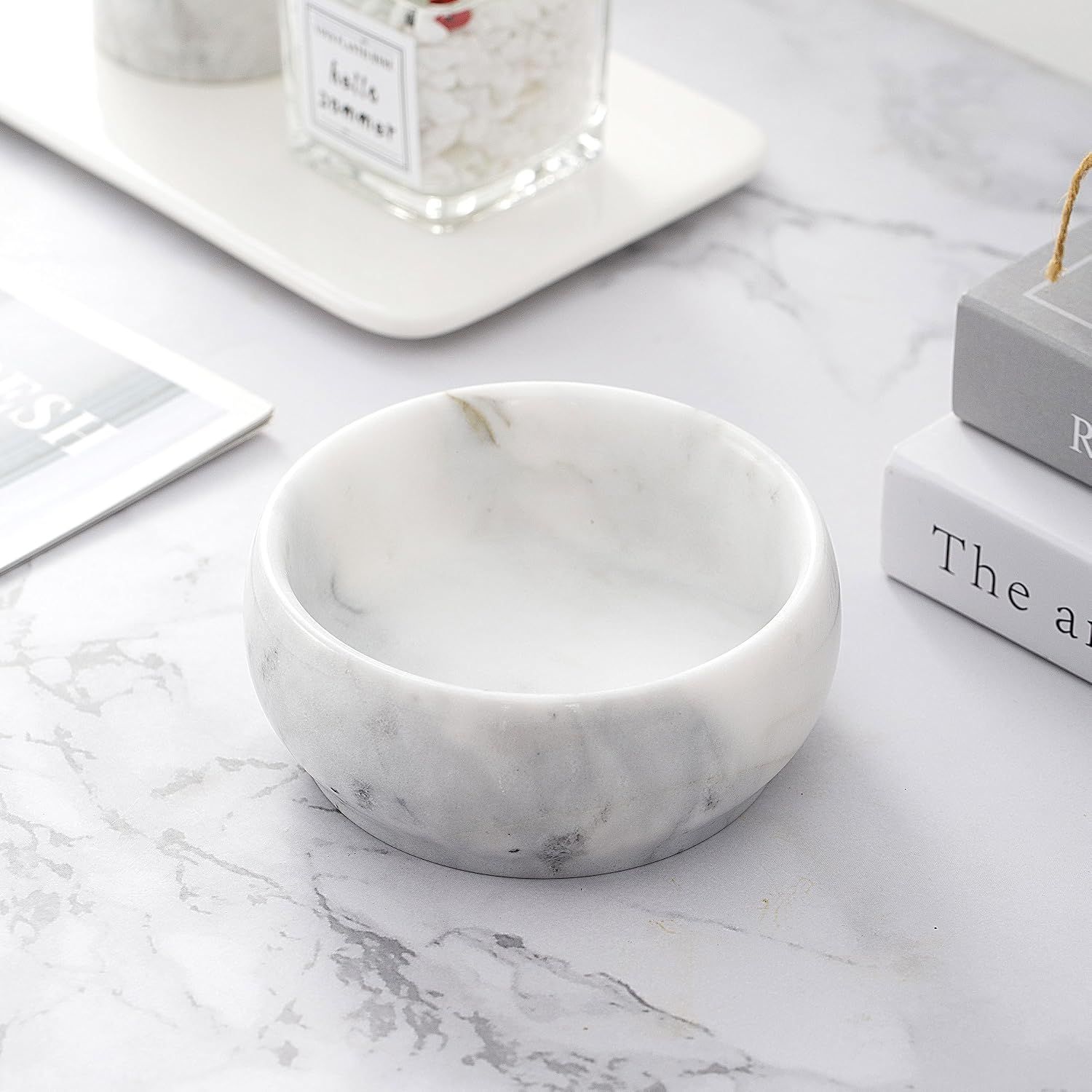 Coffee Tables Centerpiece / White Marble / 4.72 Inch