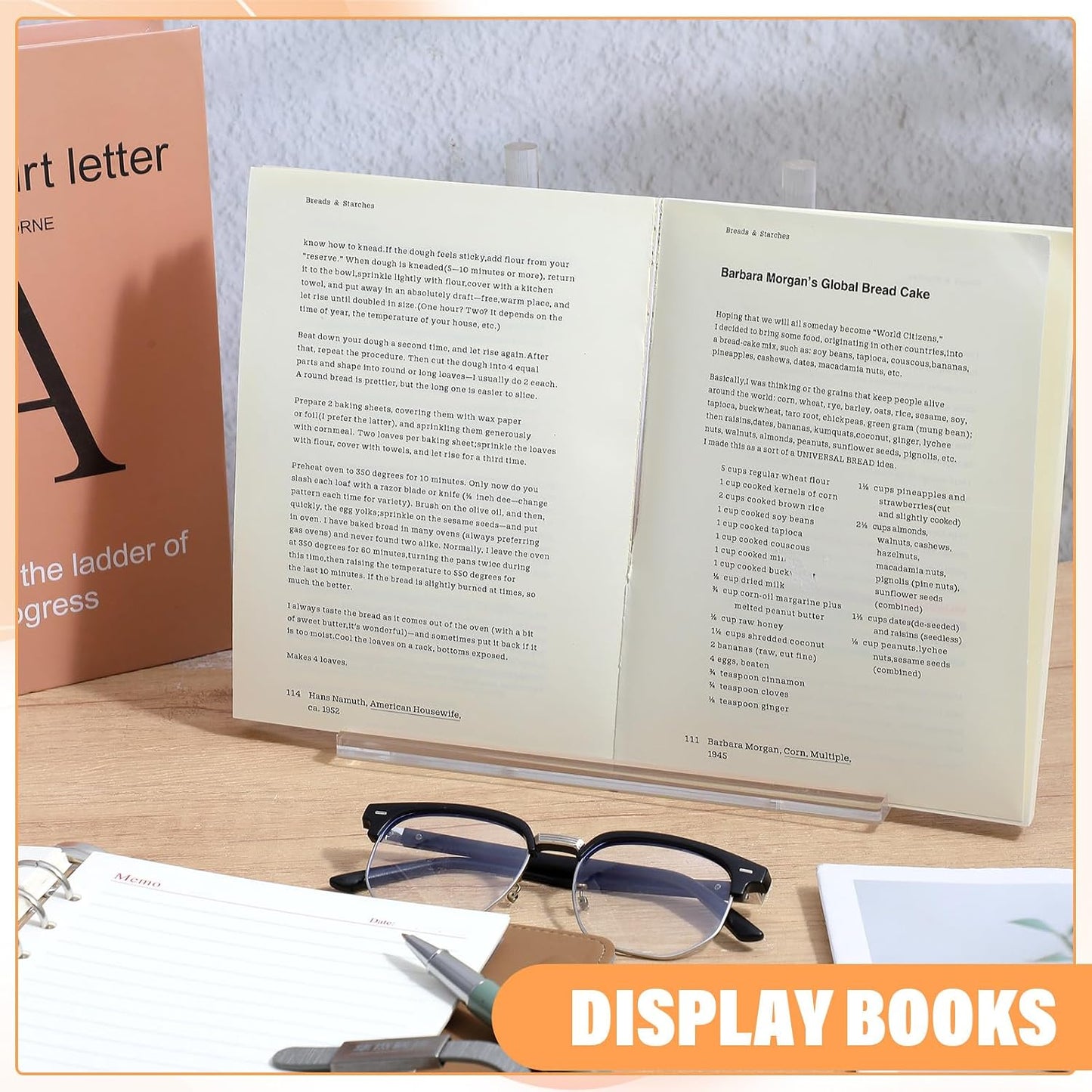 Acrylic Display Stand Easel Book Display Holder For Tabletop Artwork Storage Rack Picture / Clear