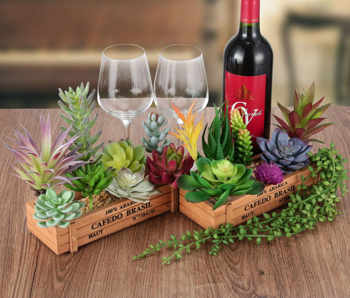 Faux Succulents Artificial Plants / Set of 16