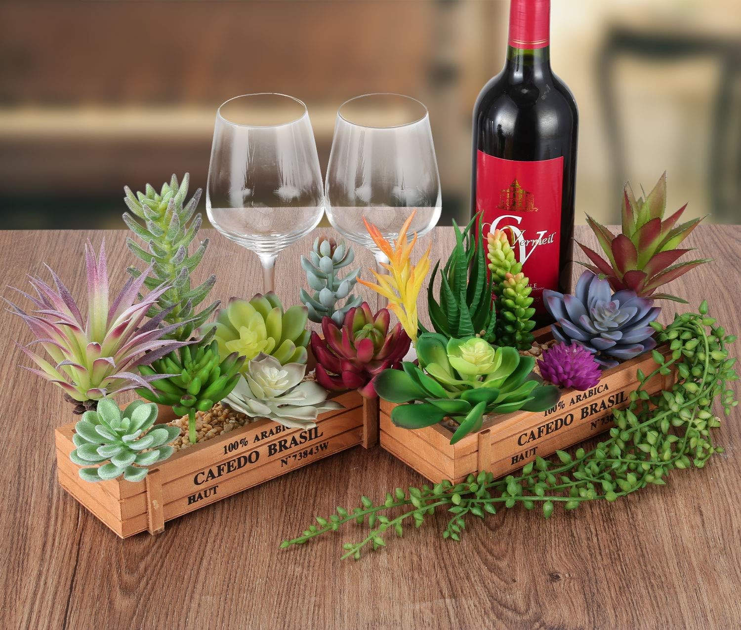 Faux Succulents Artificial Plants / Set of 16