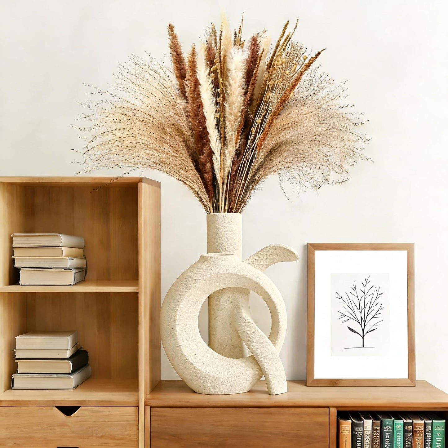 Assemble OK Ceramic Vase / Beige White / Set of 2