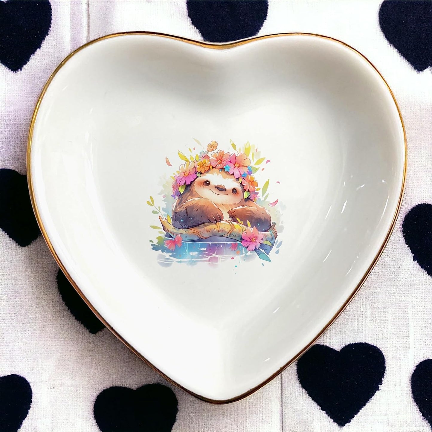 Jewelry Holder / Decorative Trinket Tray / Sloth