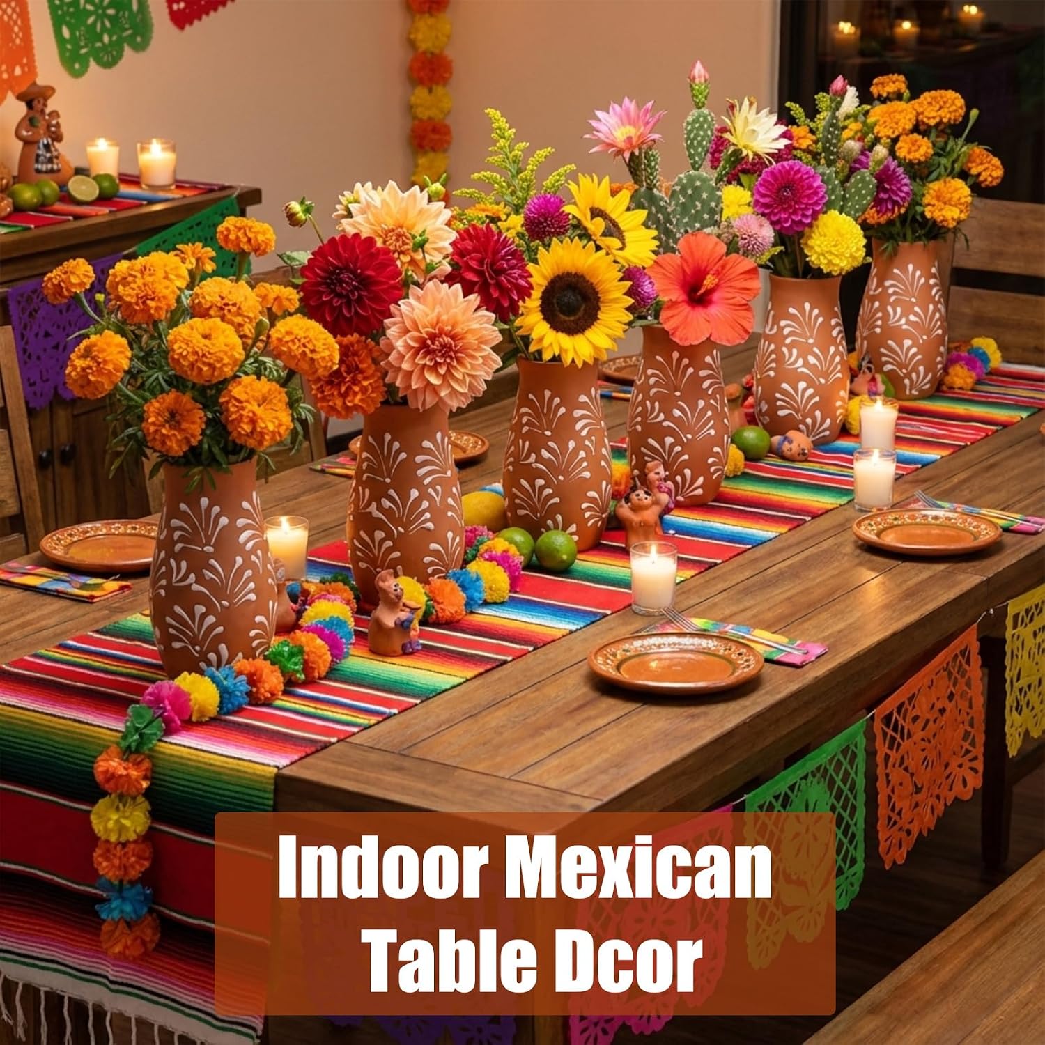 Cantaritos De Barro Mexicanos Mexican Terracotta Vases / 5.9 x 2.9 / Classic / Brown / Set of 6