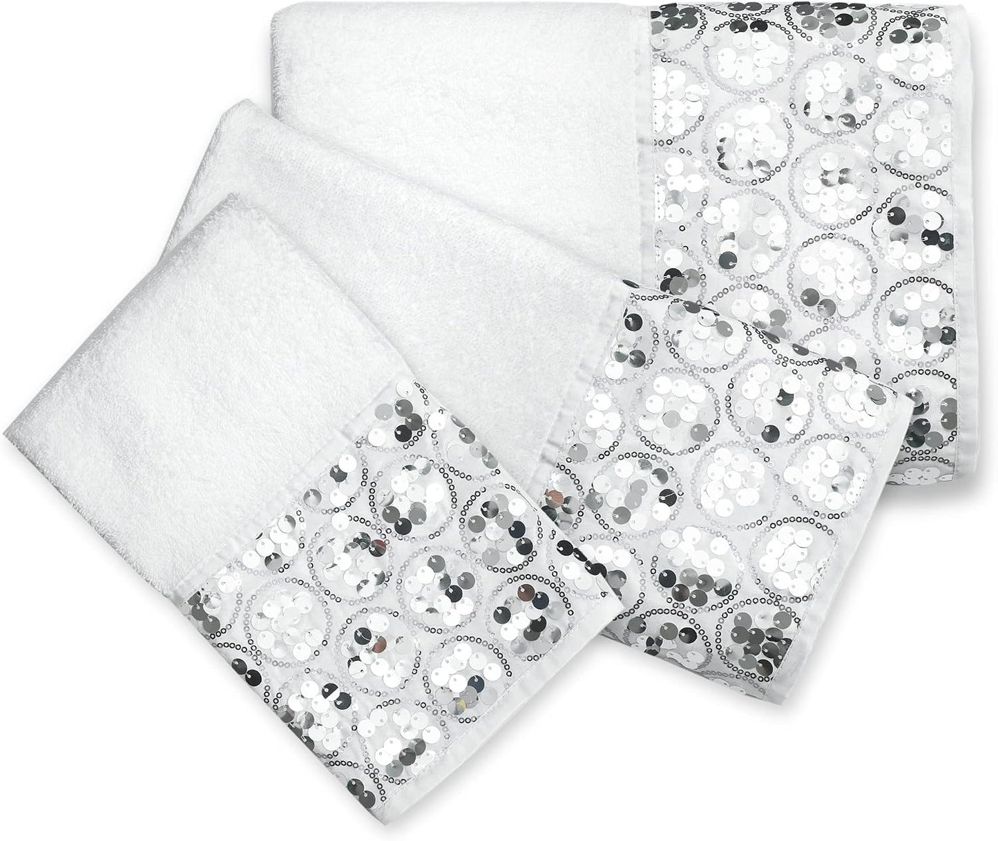Zahari Home Sinatra 3 Piece Bathroom Towel Set Bath Towel Hand Towel Wash Cloth Absorbent, White