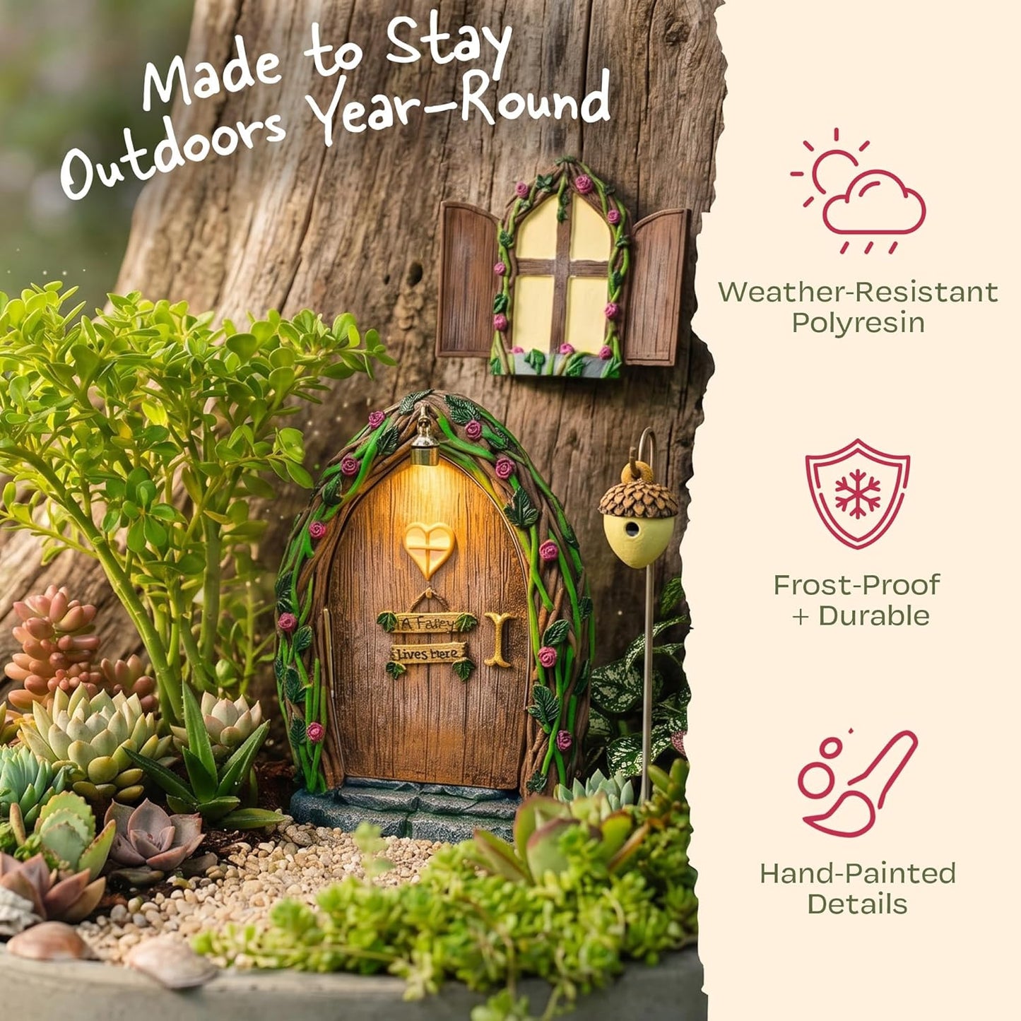 Light / Fairy House Kit / Opening Fairy Door