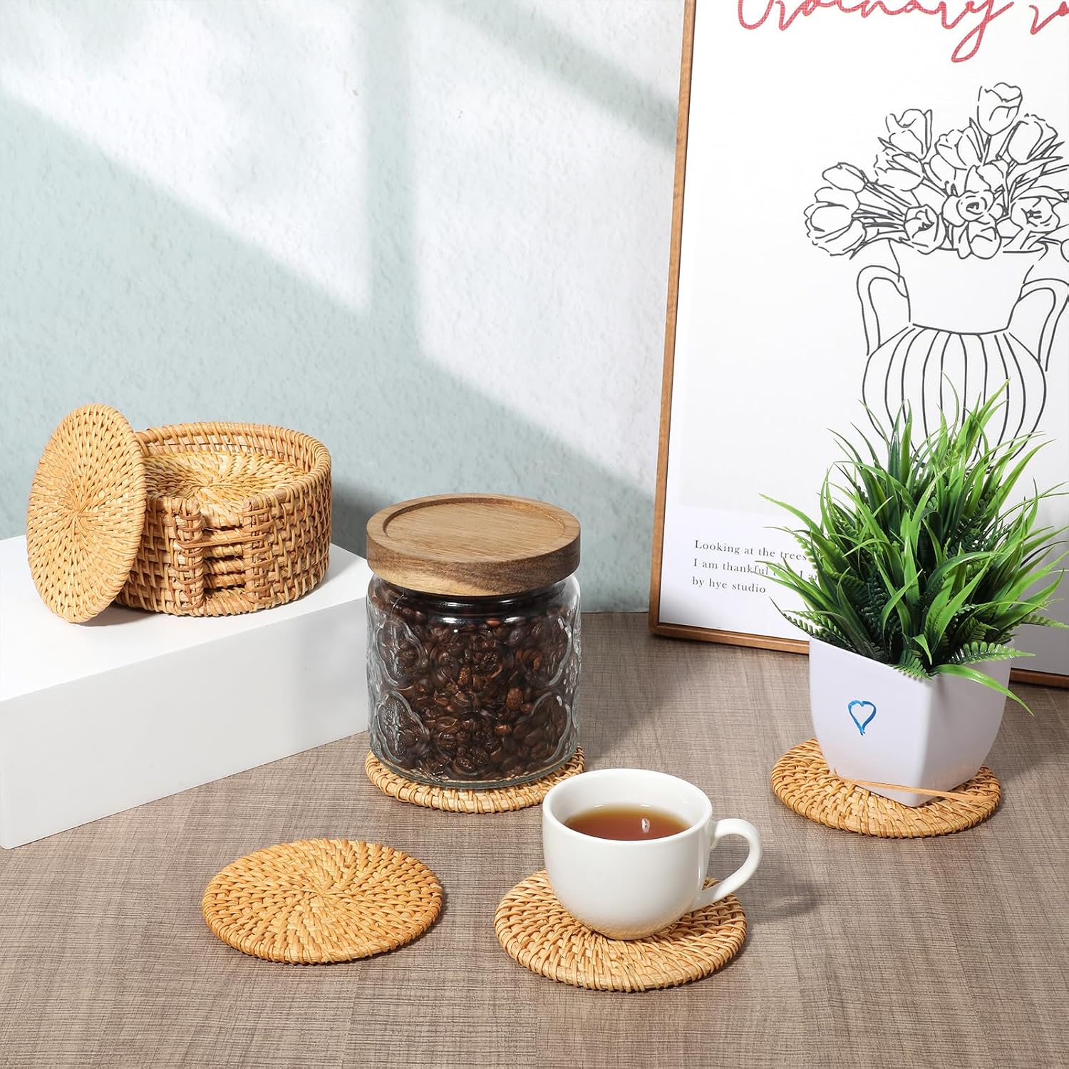 Holder / Heat-Resistant Boho / Natural / 4 Inch / Set of 12