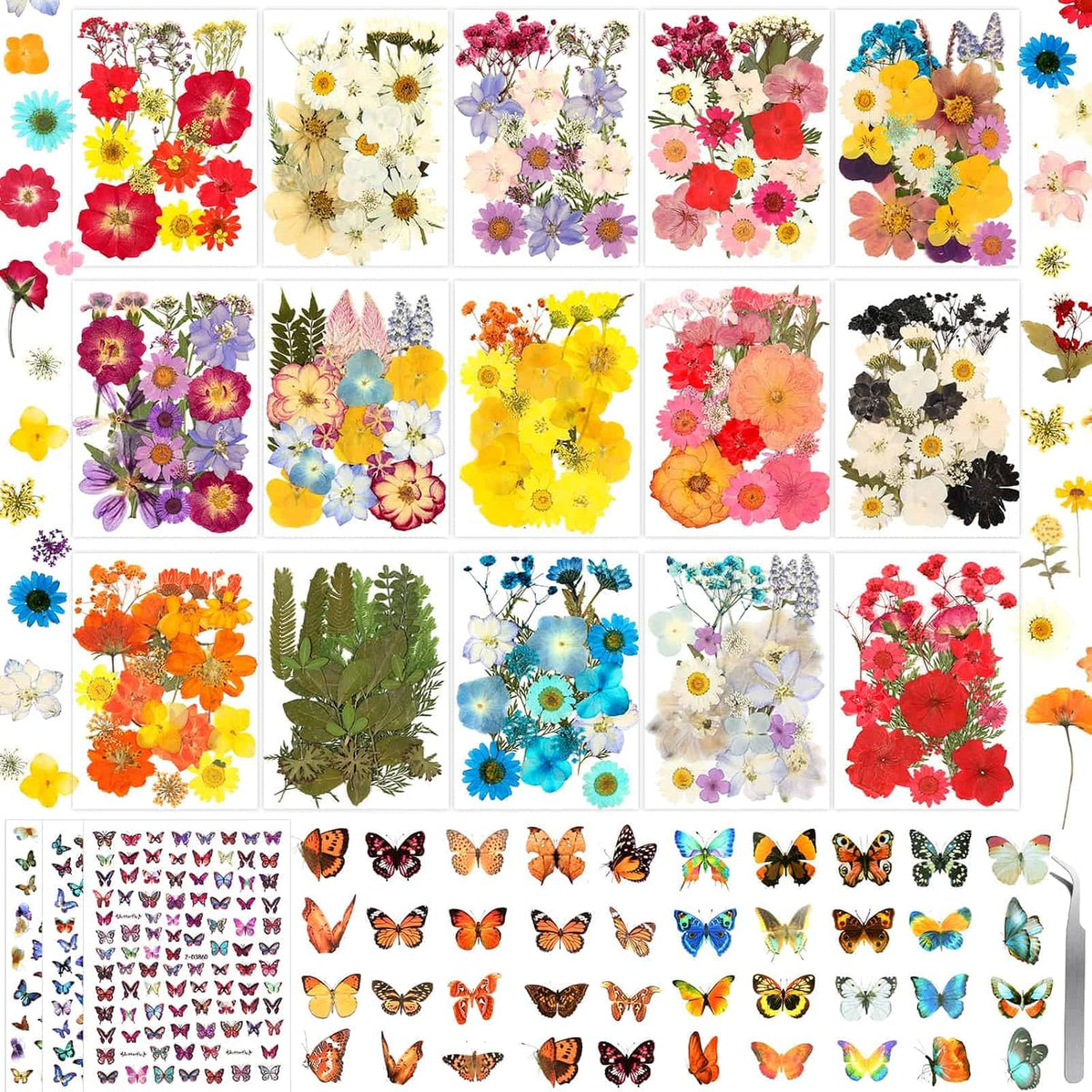 Layhit 12 Pcs Mini Dried Flower Bouquet Boho for Wedding,Camellia