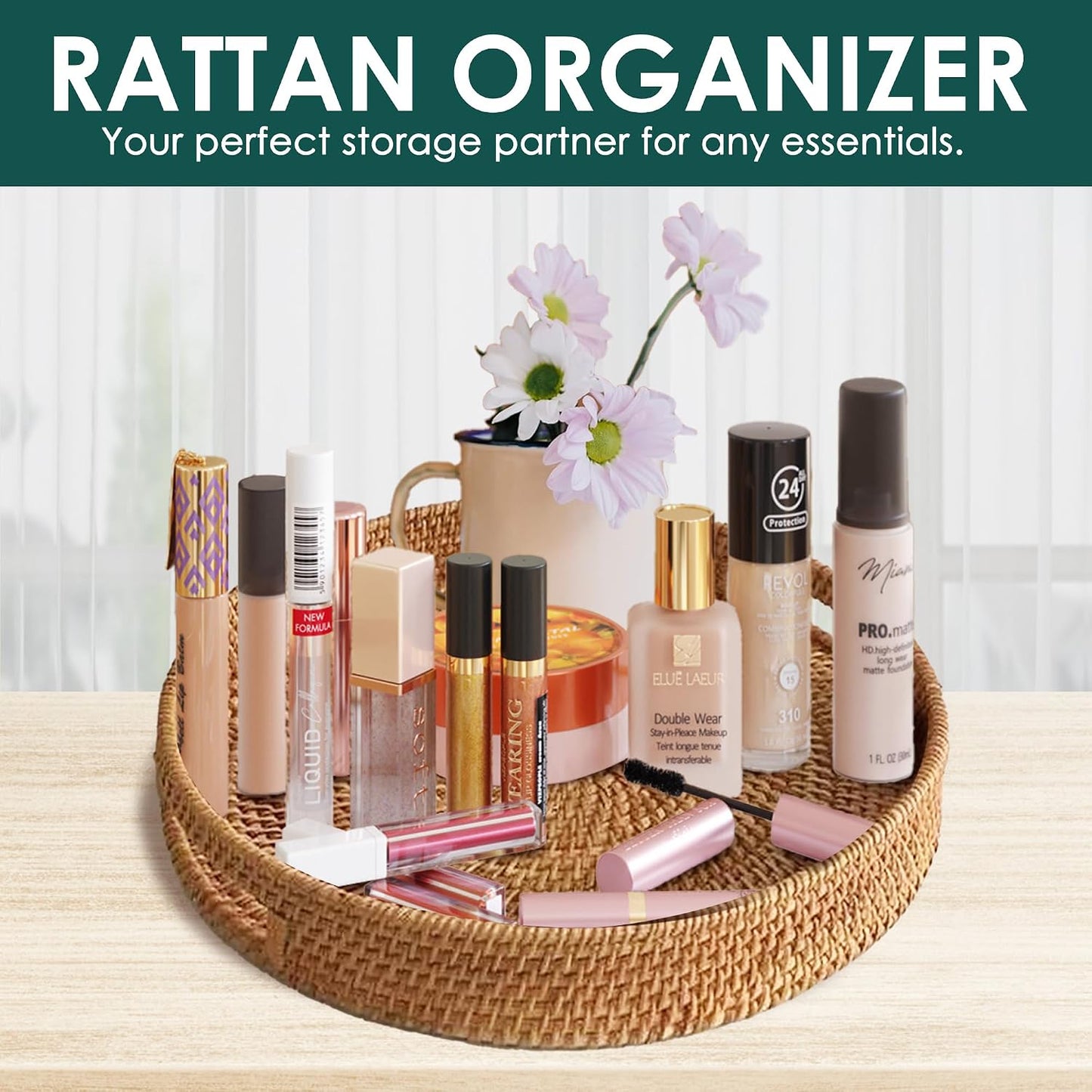 Rattan Tray / Elegant & Durable Serving & Decorative Tray