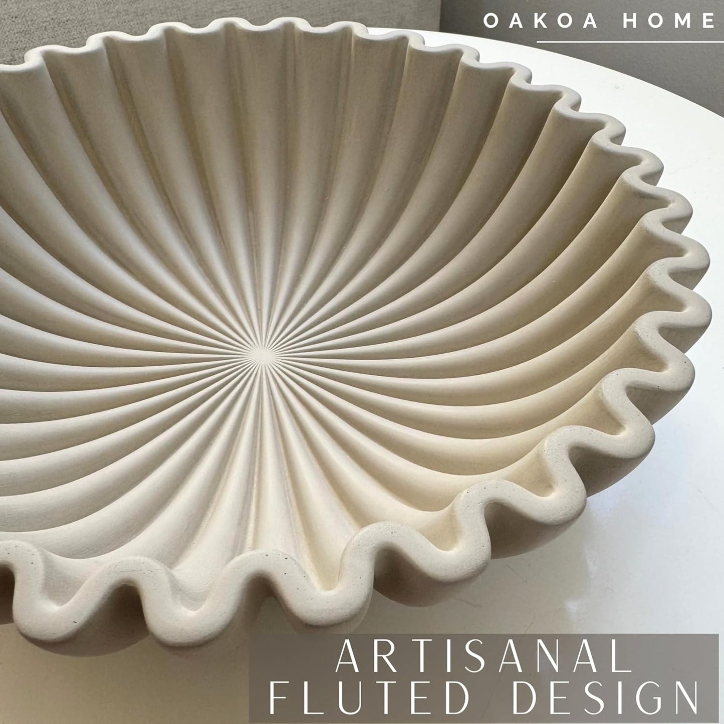 Organic Modern Home Decor Bowl / Gray
