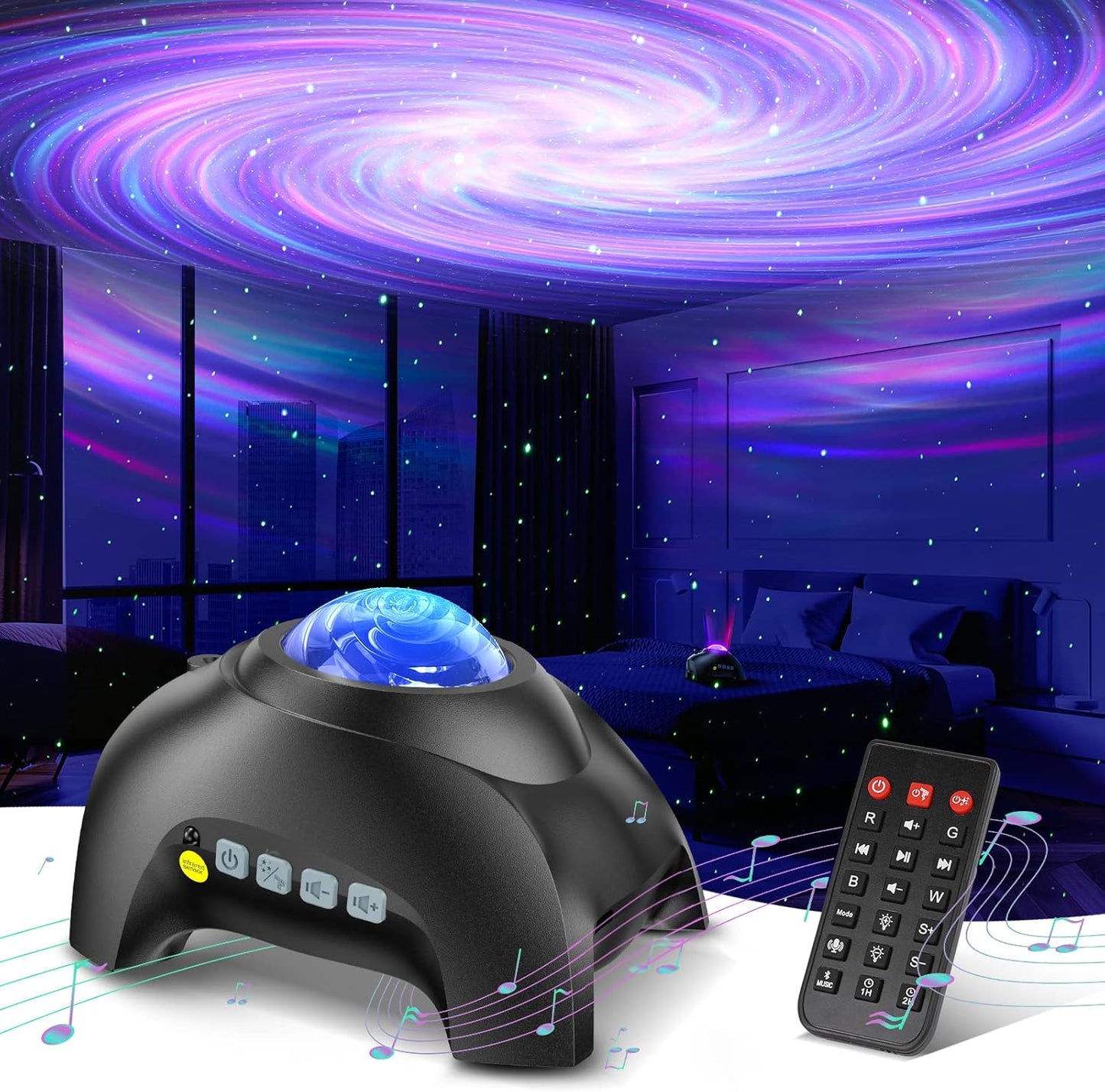 Northern Galaxy Light Aurora Projector with 33 Light Effects, Night Lights LED Star Projector for Bedroom Nebula Lamp