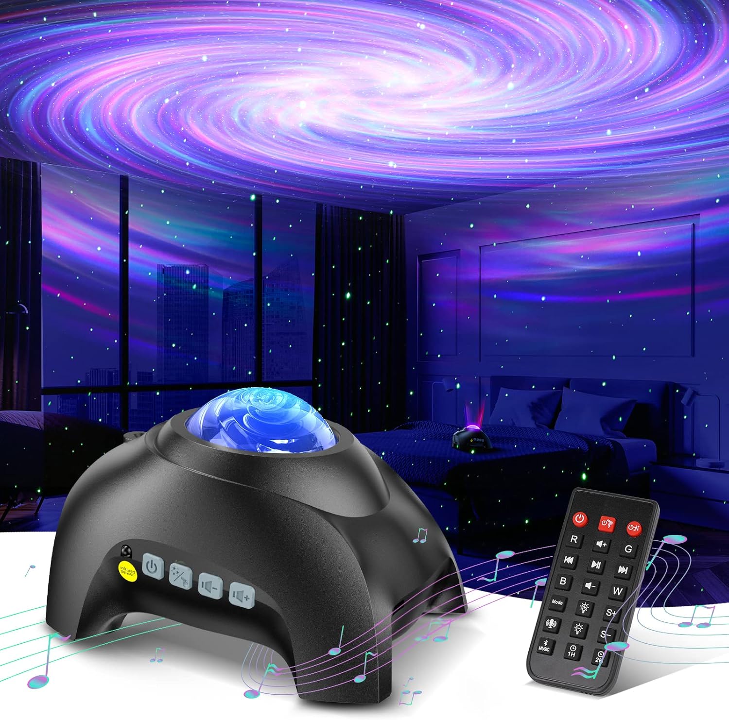 Northern Galaxy Light Aurora Projector with 33 Light Effects, Night Lights LED Star Projector for Bedroom Nebula Lamp