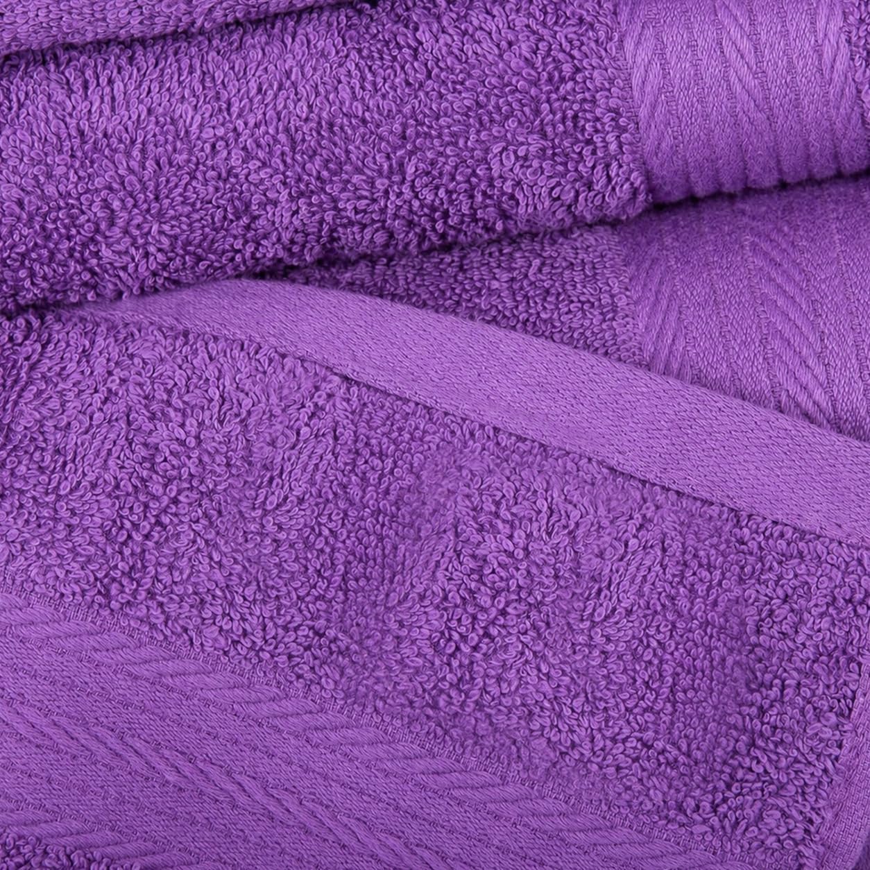 100% Cotton Hand Towels 18x28 Inches, 600 GSM, Soft & Absorbent, Set of 8, Purple