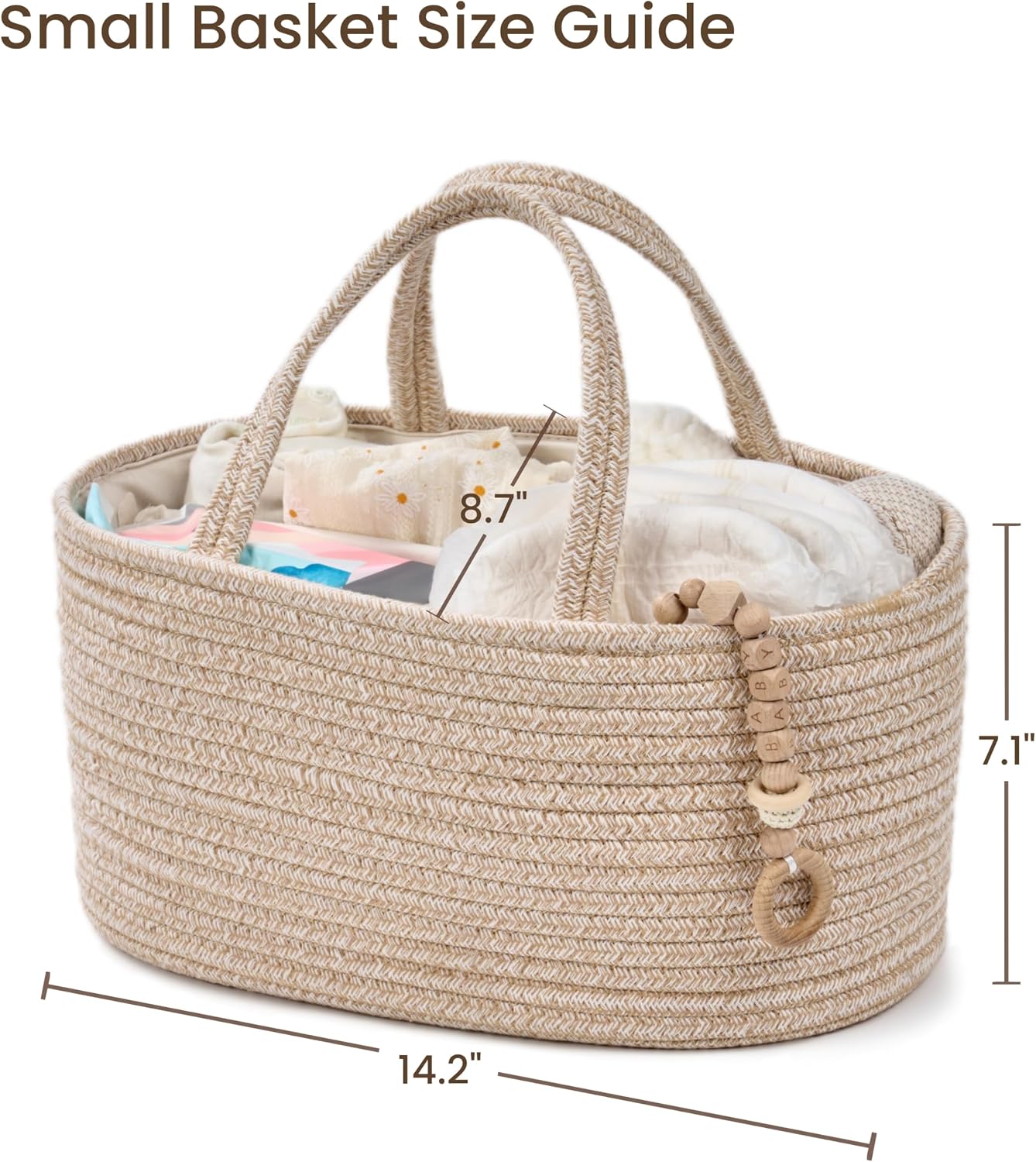 Baby Storage Basket / Oatmeal / Small