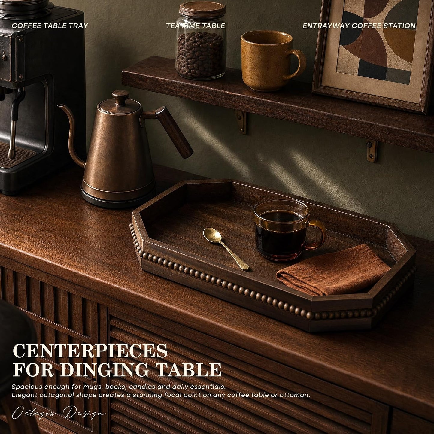 Farmhouse Serving Tray / Dark Acacia