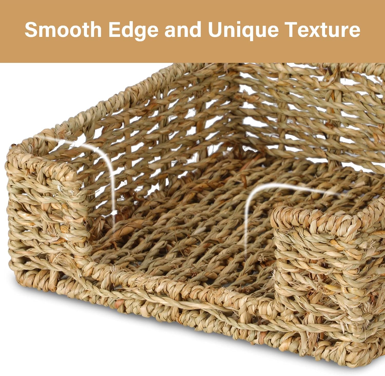 Ratten Napkin Holder / Seagrass / L7.8" x W7.8" x H2.8