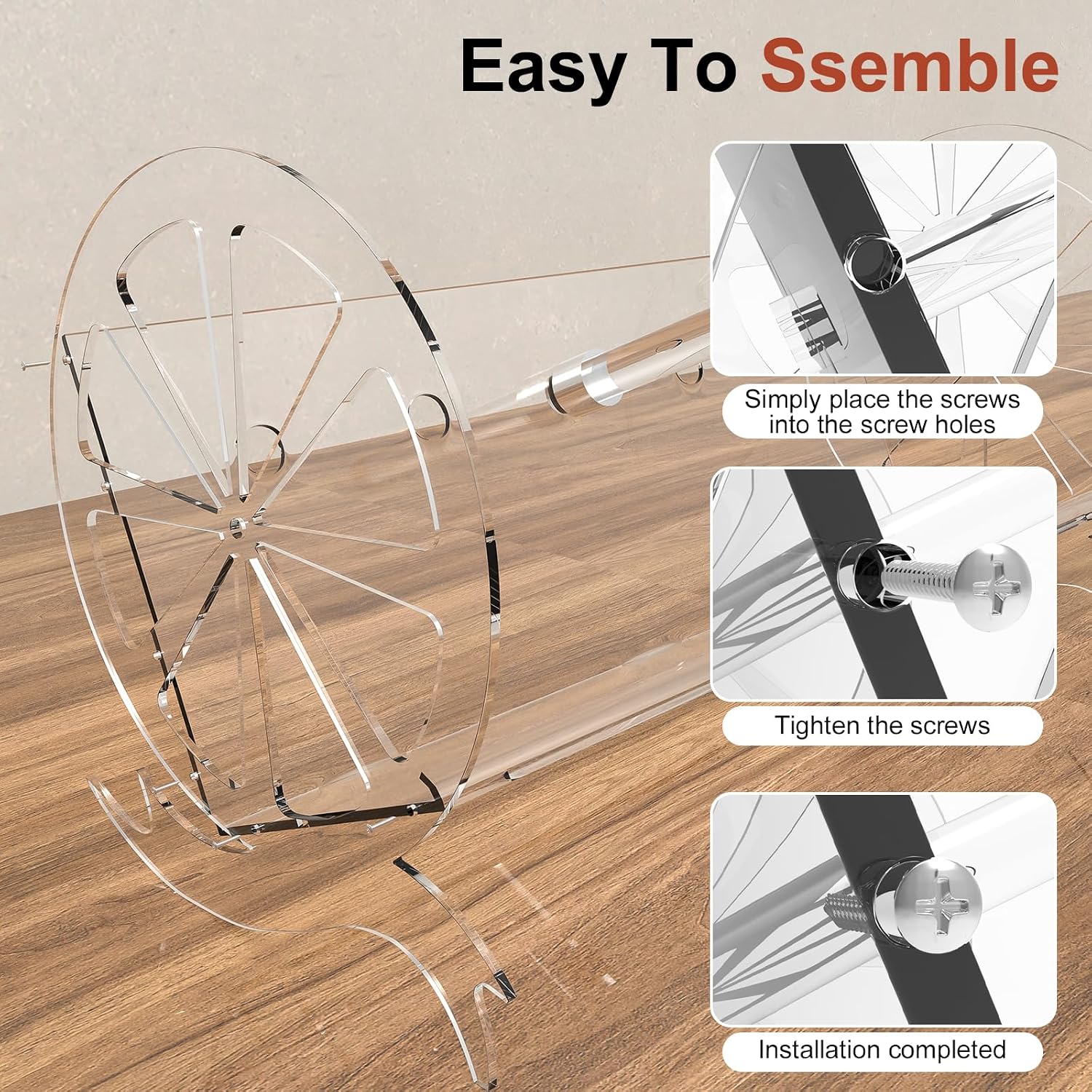 Desktop Bookshelf Rack Acrylic Storage Organizer
