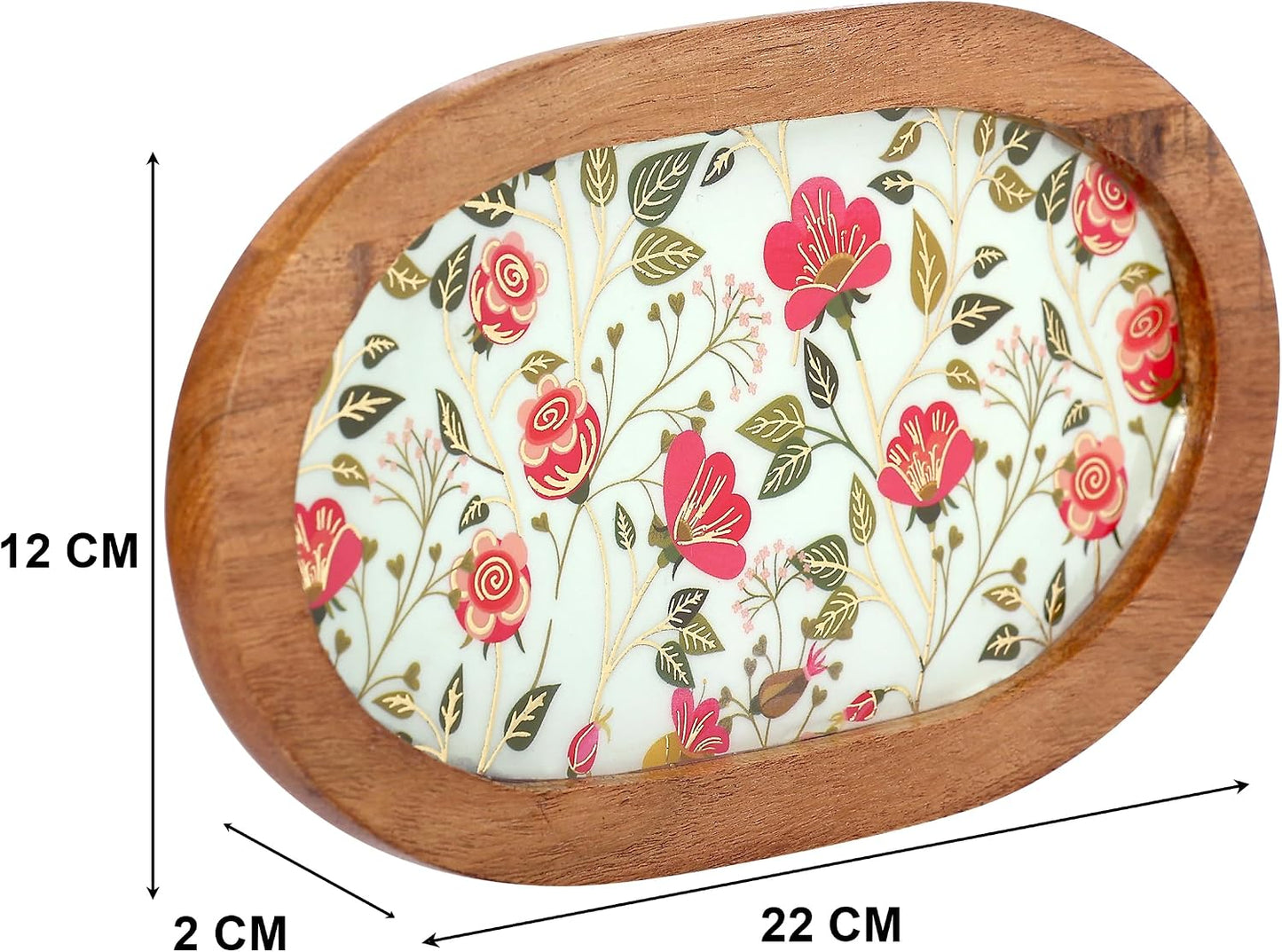 Wooden Small Serving Tray / White