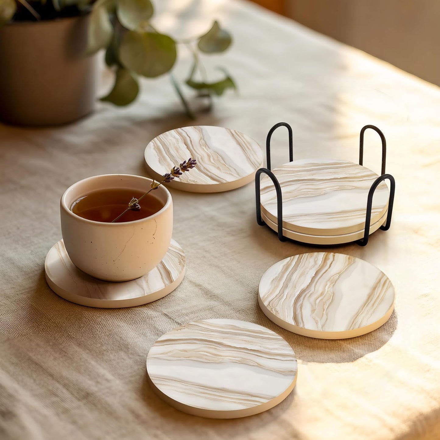 Holder / Modern Marble Look / Sand Marble 2 / Set of 6